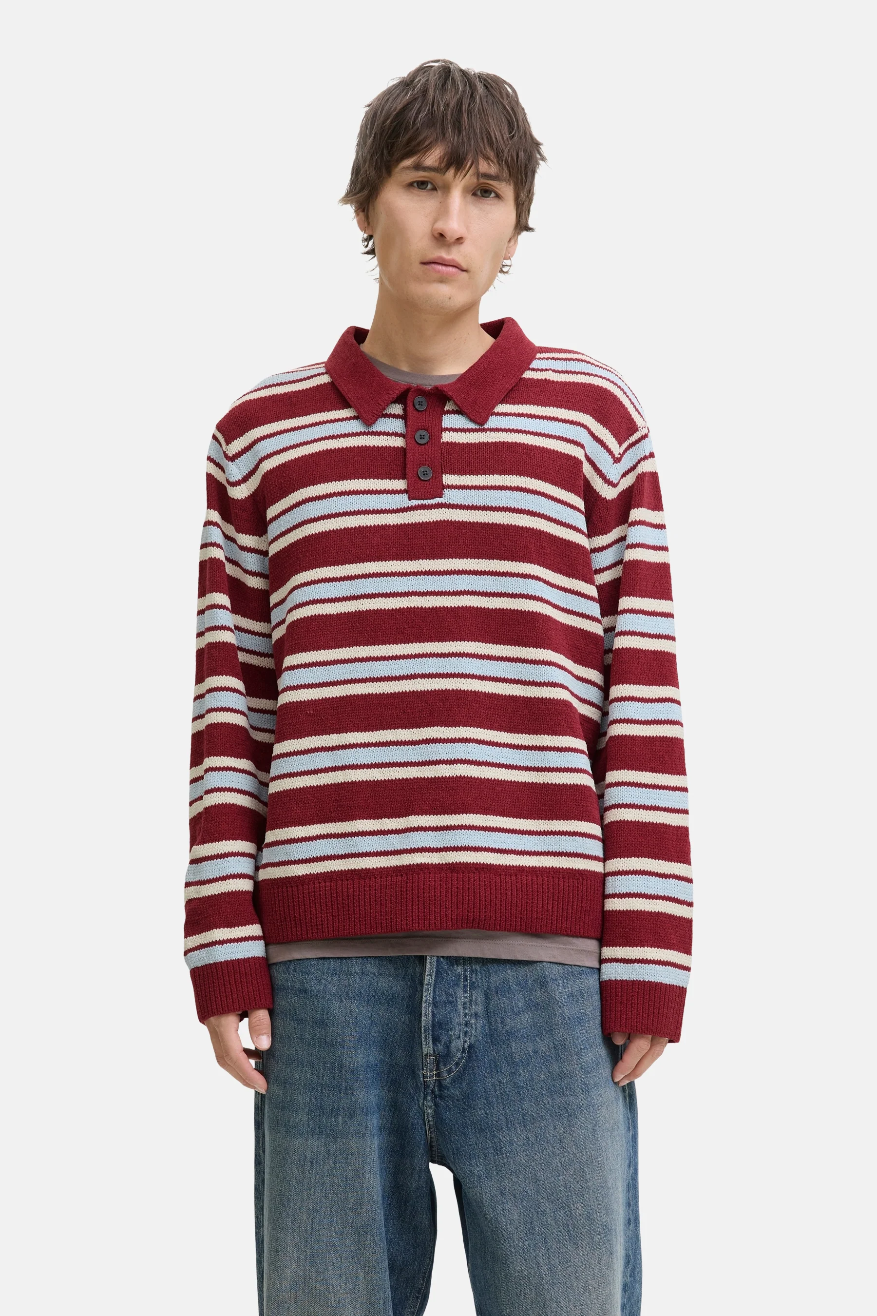 Trui met V-hals rood - ORIGINALS BY JACK & JONES