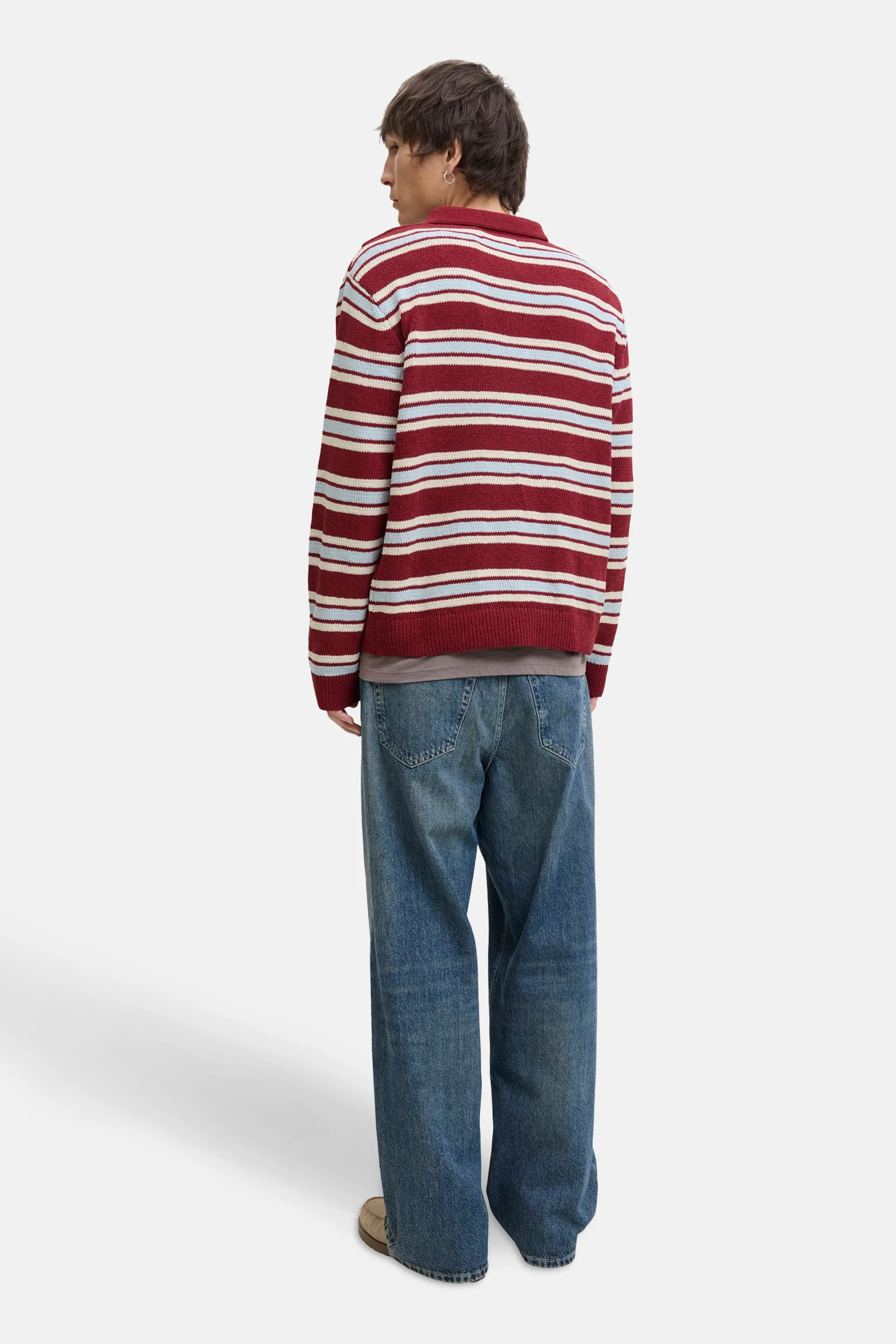 Trui met V-hals rood - ORIGINALS BY JACK & JONES - Image 3