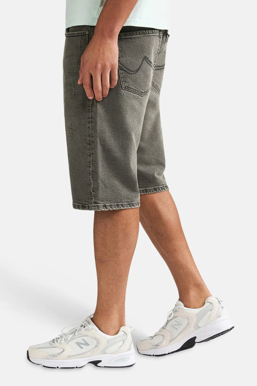 Short - Mid grey denim - Image 3