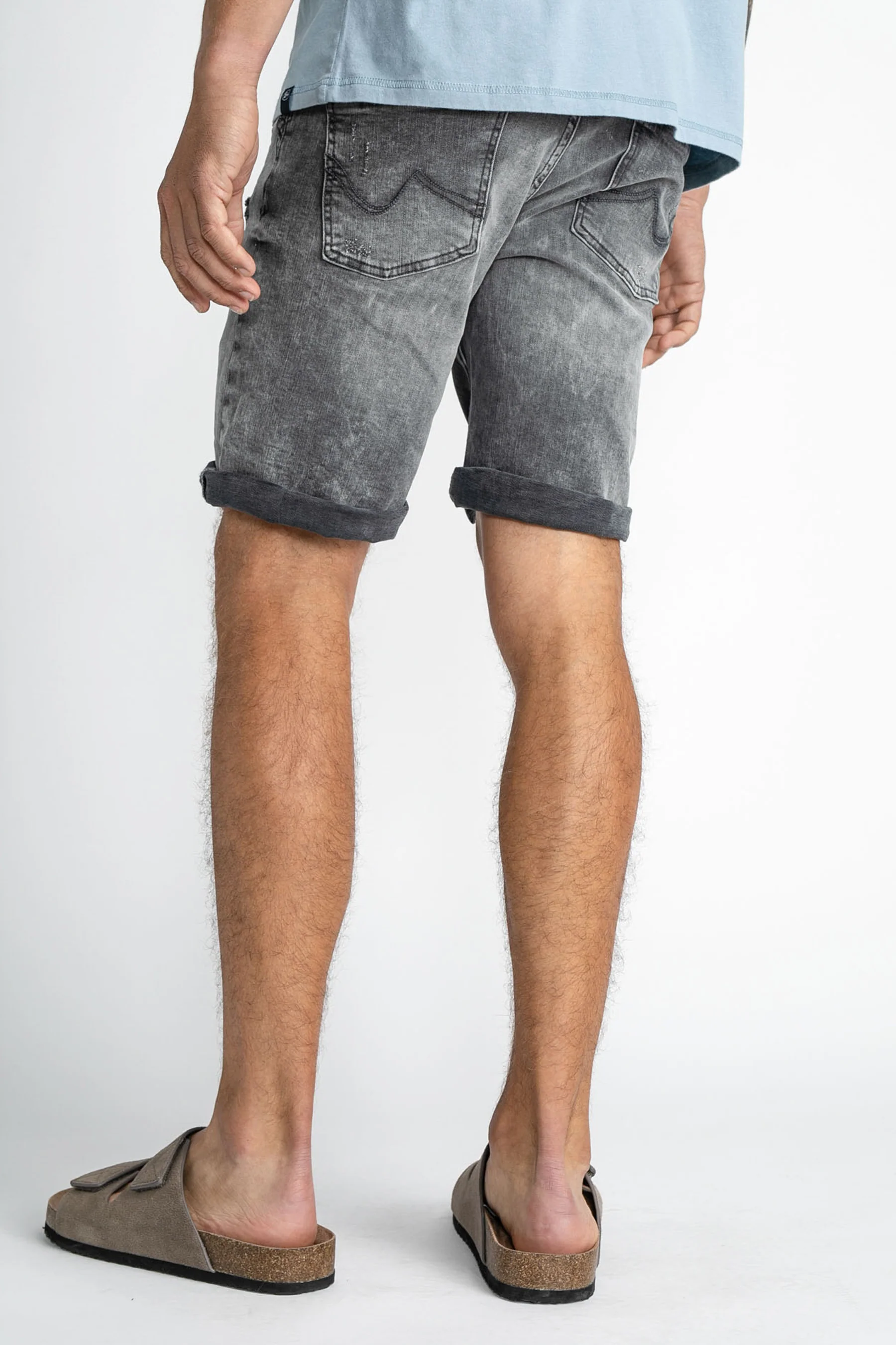 Short - dark blue denim - Image 3