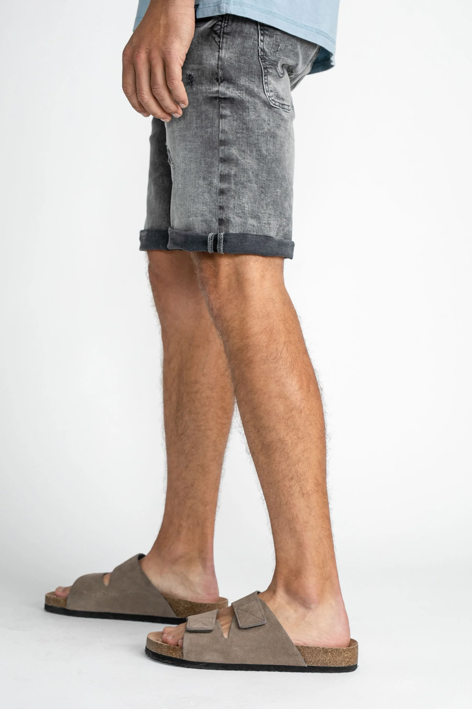 Short - dark blue denim - Image 4