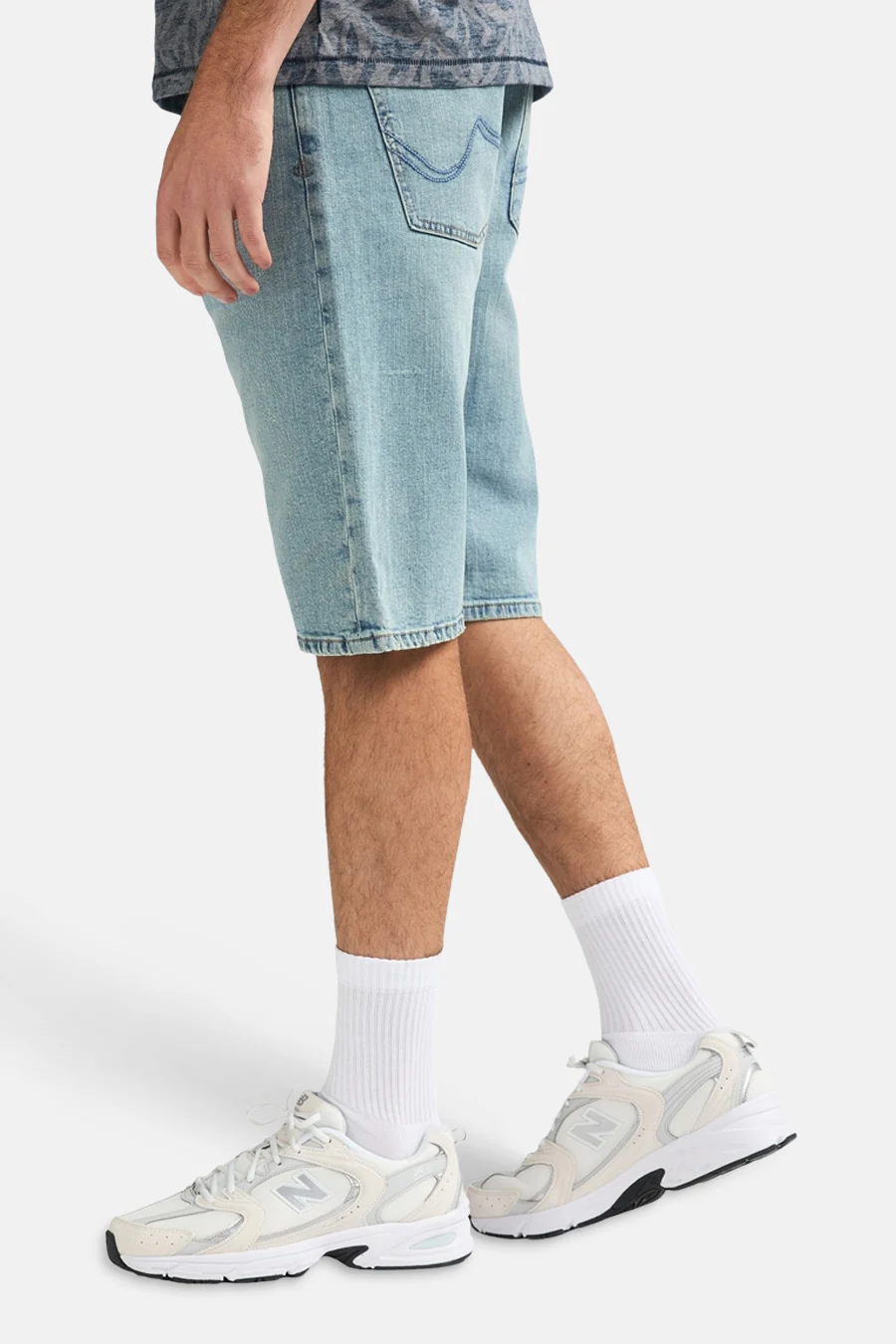 Short - light blue denim - Image 5