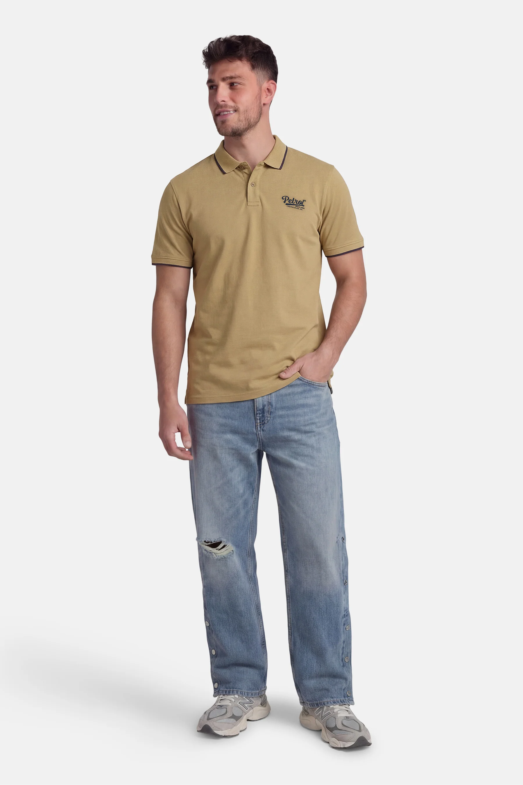Polo met korte mouwen - Kaki - Image 3