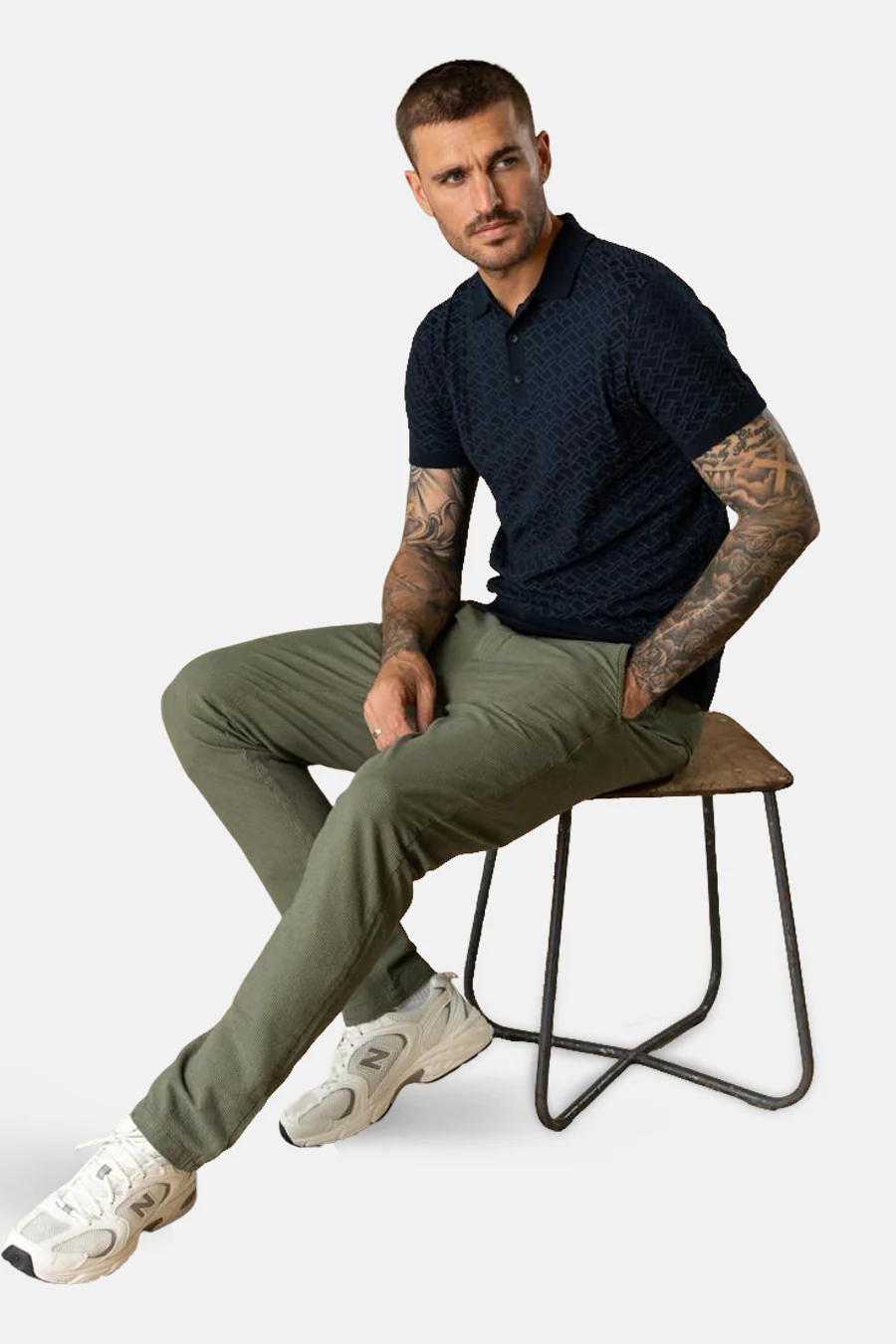 Polo met korte mouwen - blauw
