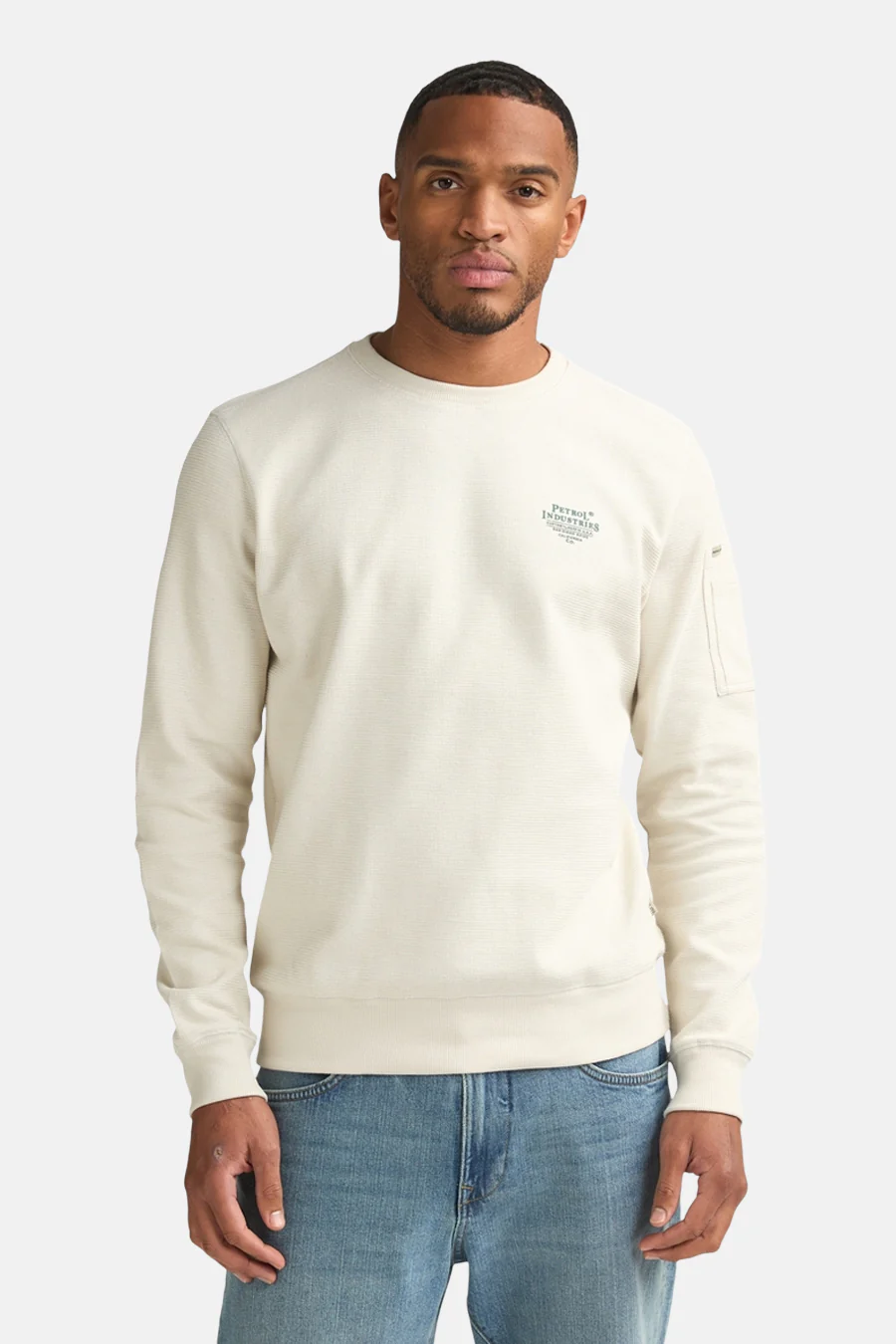 Sweater met ronde hals ecru - Petrol Industries® - Image 2