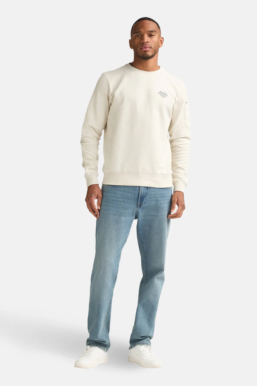 Sweater met ronde hals ecru - Petrol Industries® - Image 3