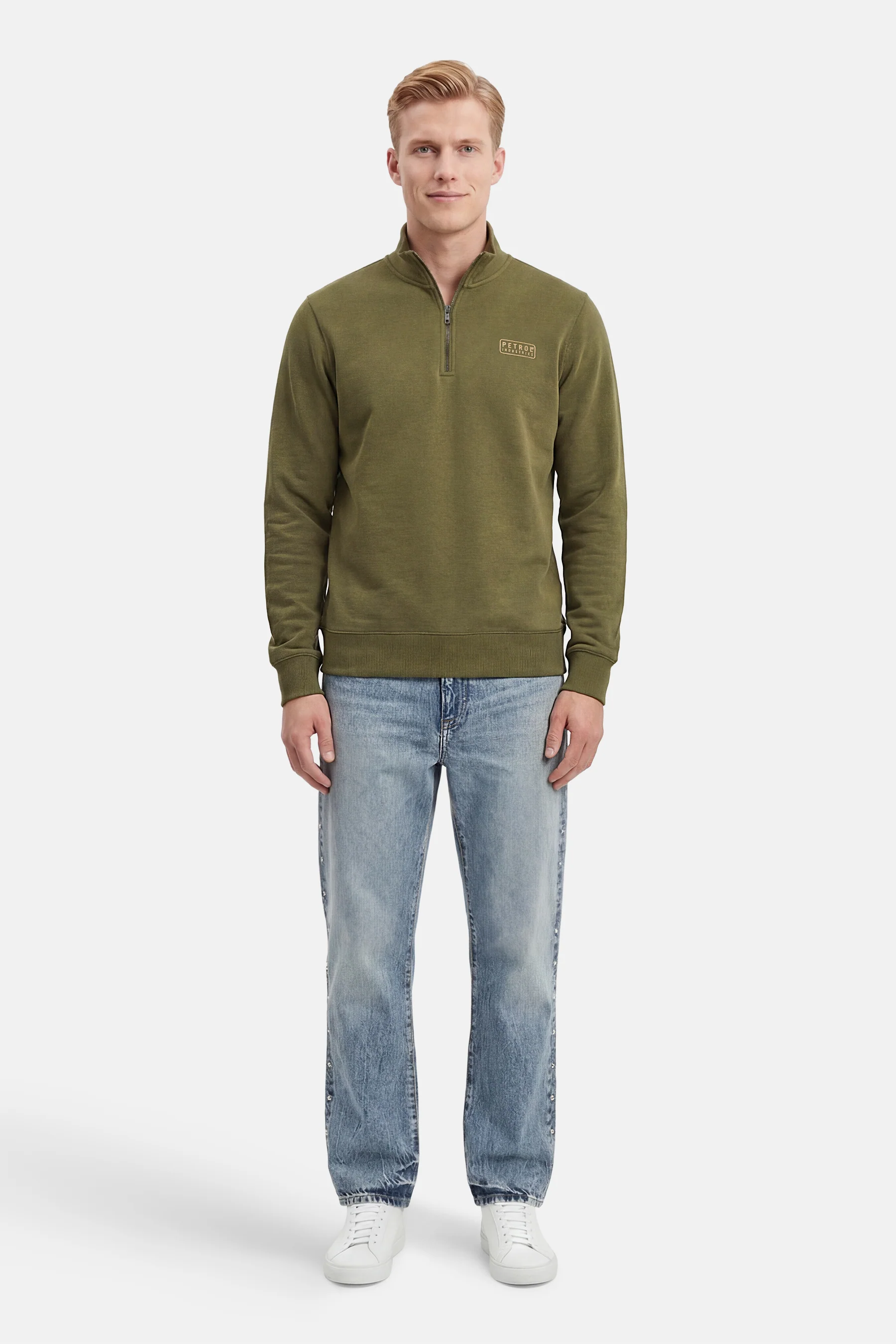 Sweater met ronde hals groen - Petrol Industries® - Image 3