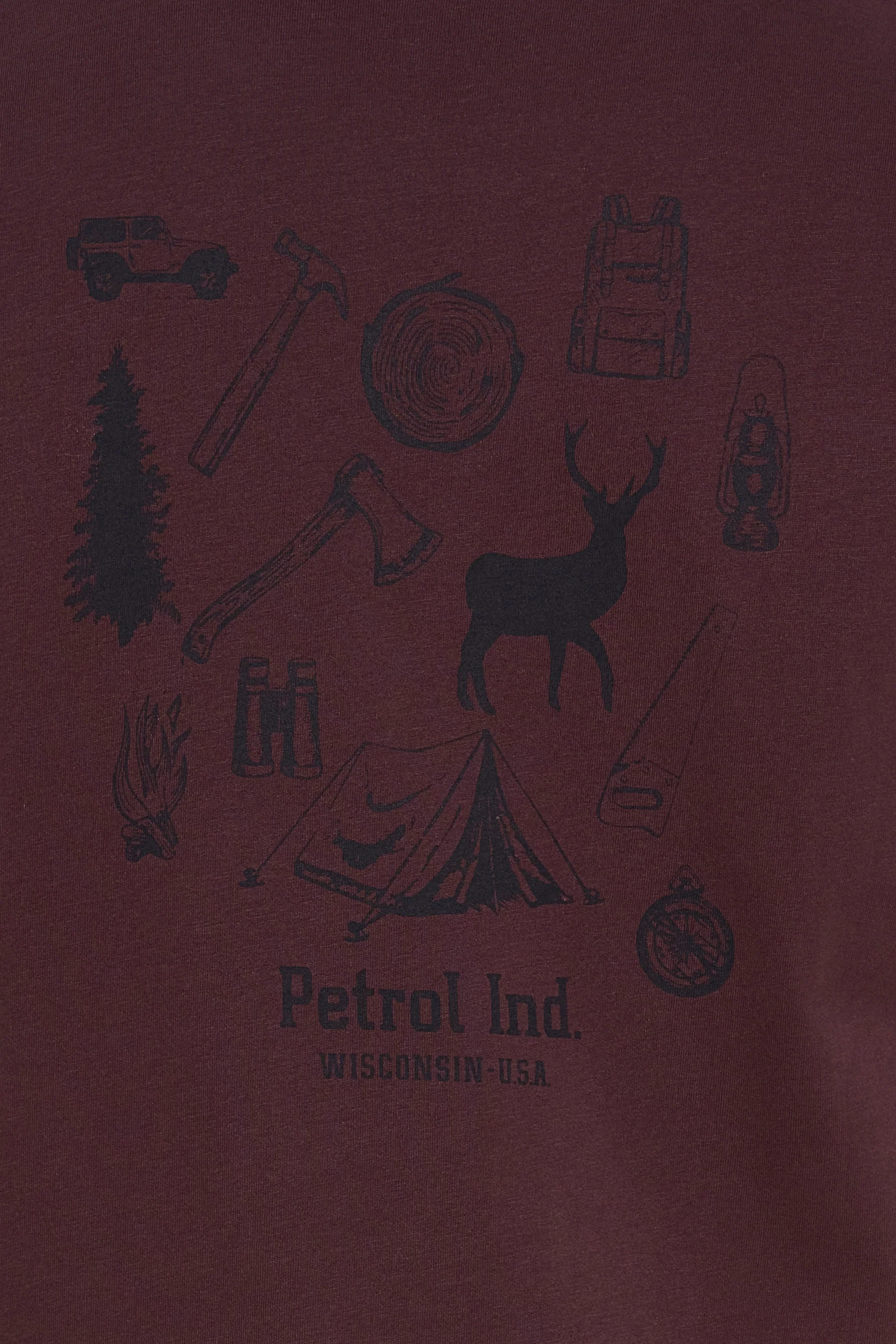 T-shirt met korte mouwen - bordeaux - Image 3