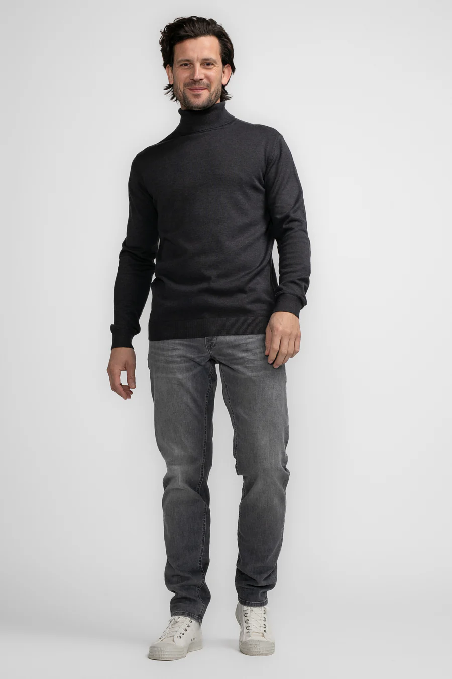 Pull met rolkraag - blauw - Image 2