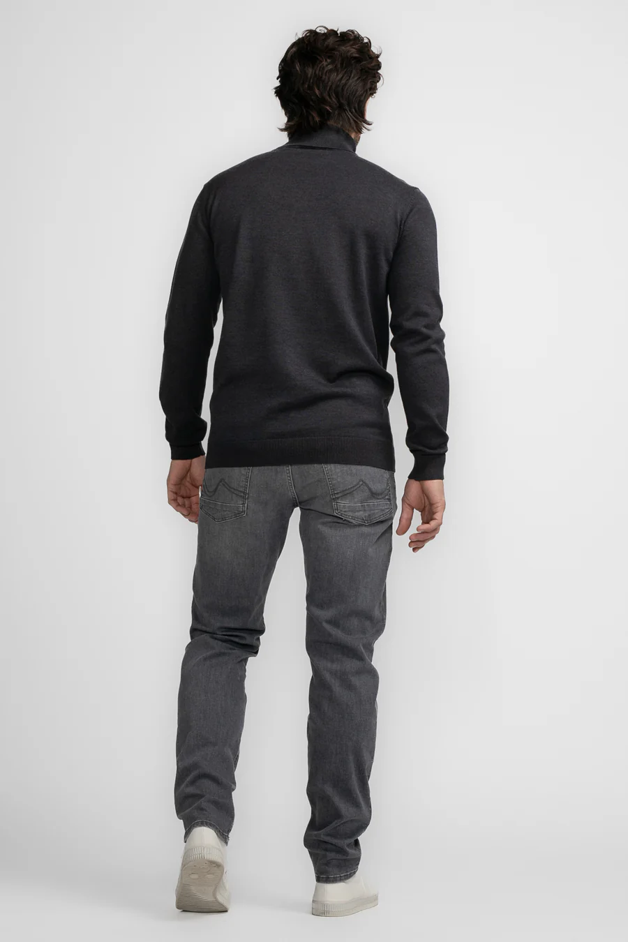Pull met rolkraag - blauw - Image 3