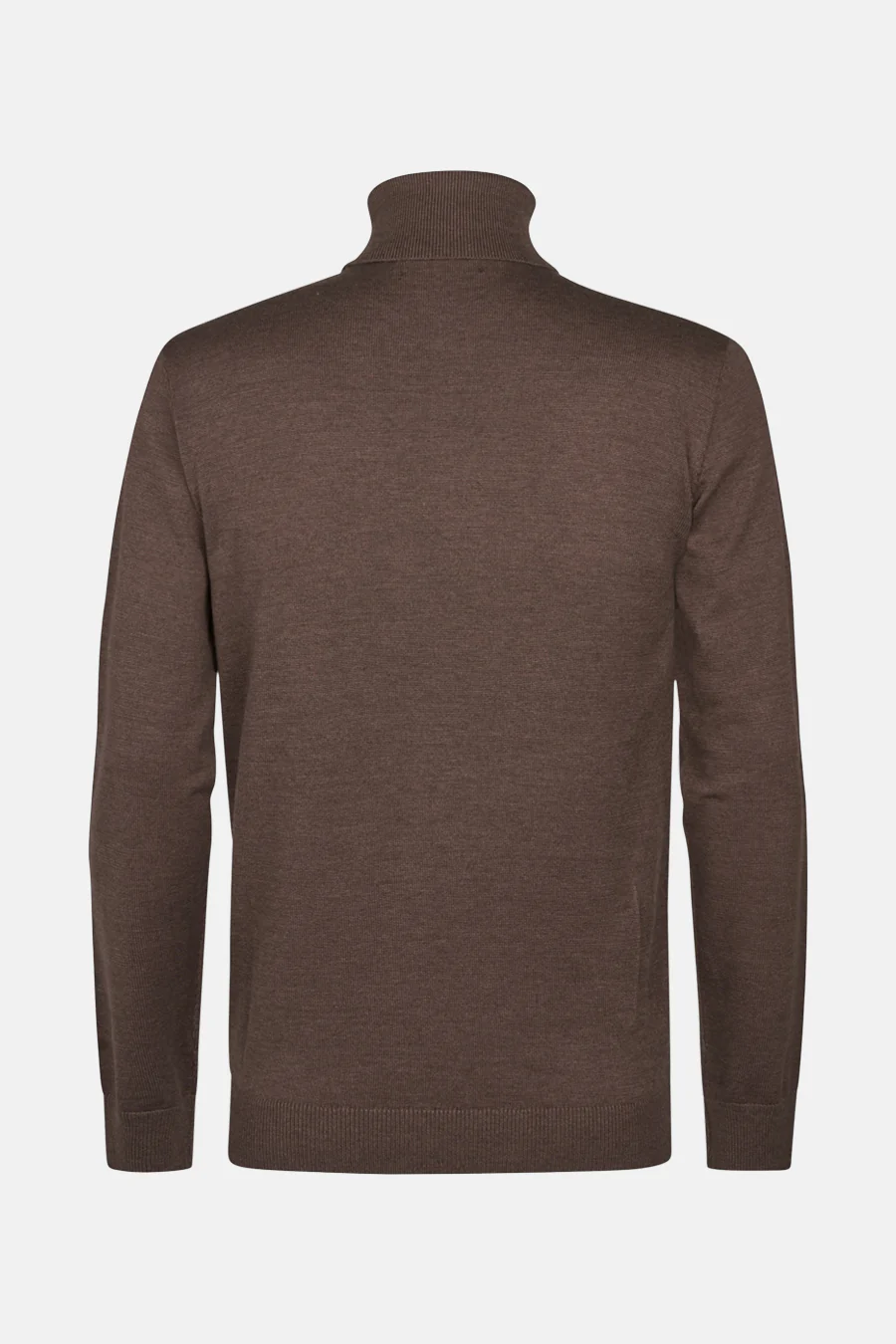 Pull met rolkraag - bruin - Image 8