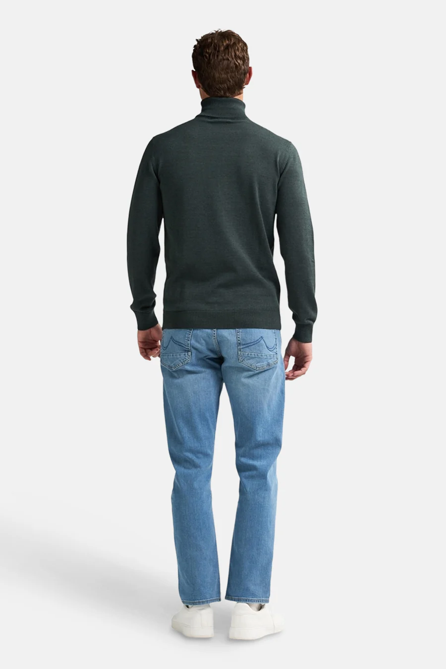 Pull met rolkraag - groen - Image 3