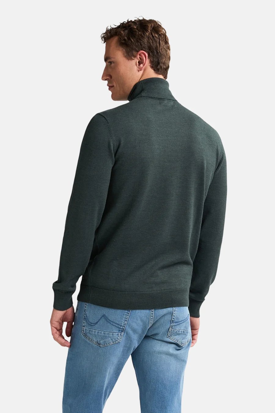 Pull met rolkraag - groen - Image 5