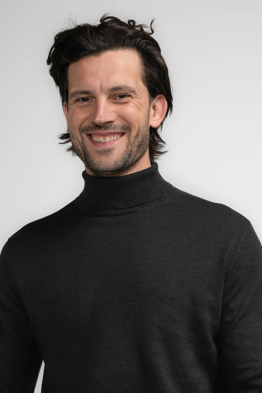 Pull met rolkraag - zwart - Image 4