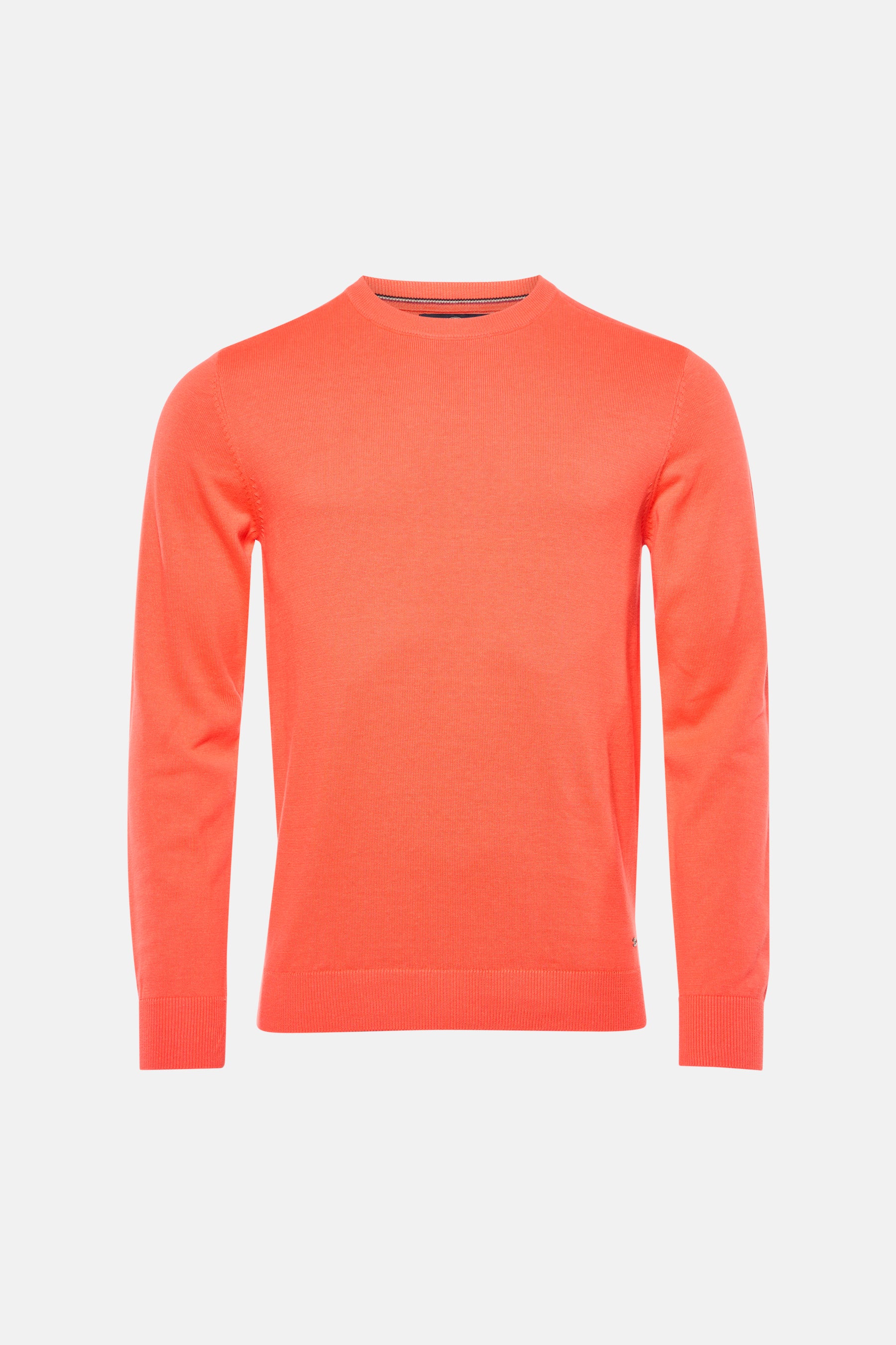 Pull met ronde hals - corail