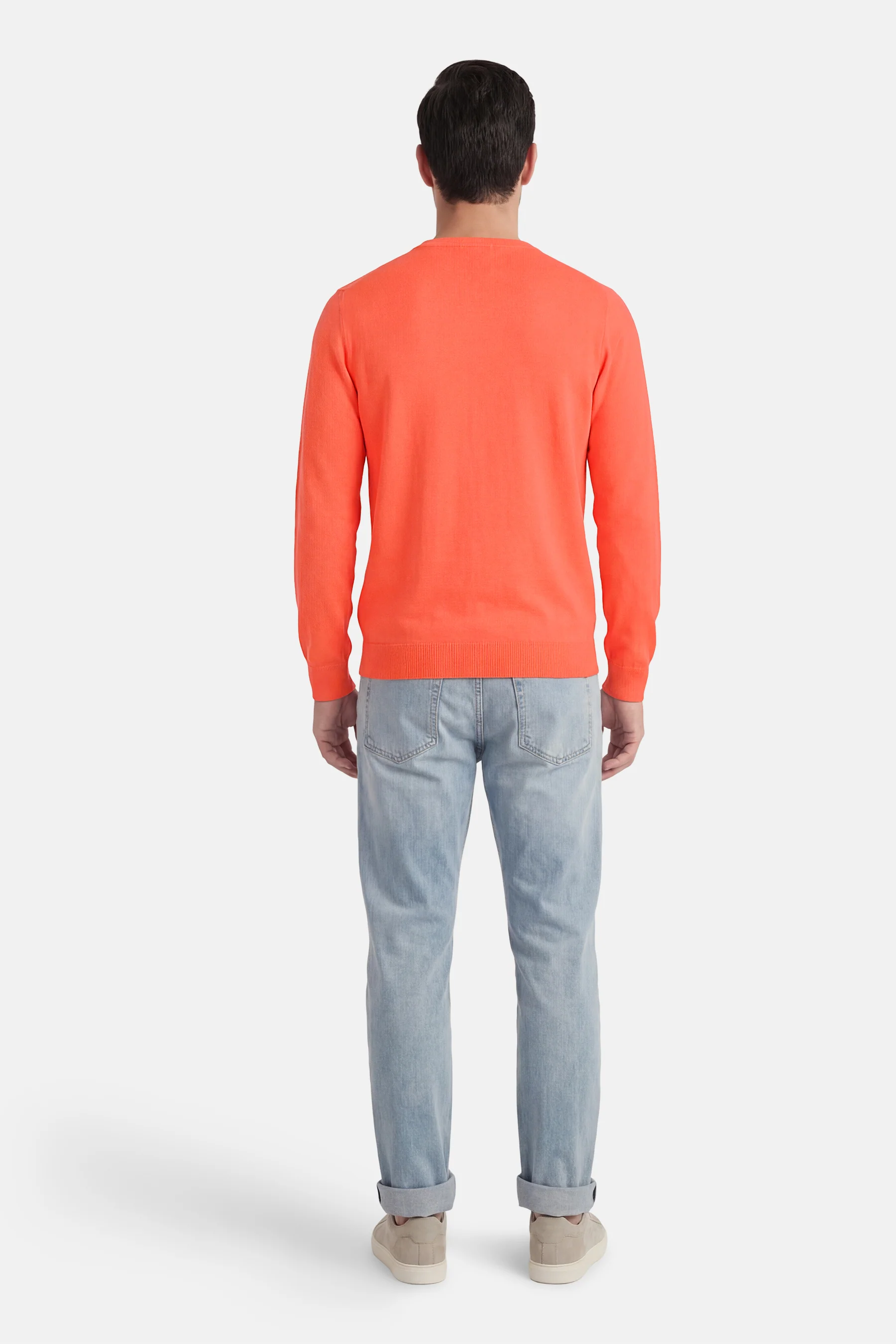 Pull met ronde hals - corail - Image 4
