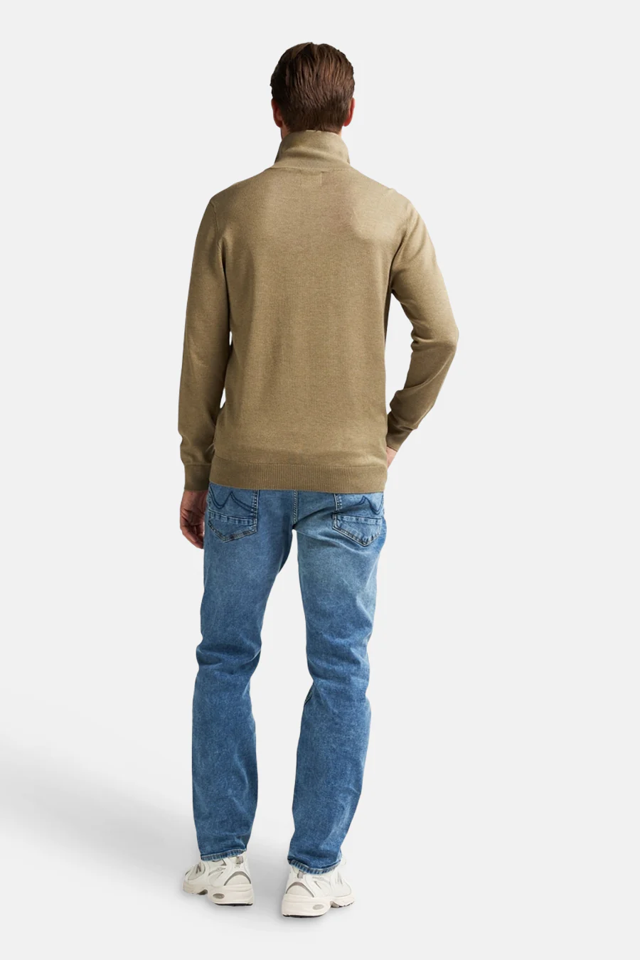 Pull met ronde hals - beige - Image 3
