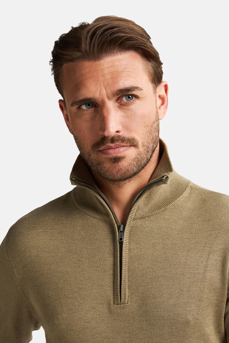 Pull met ronde hals - beige - Image 7