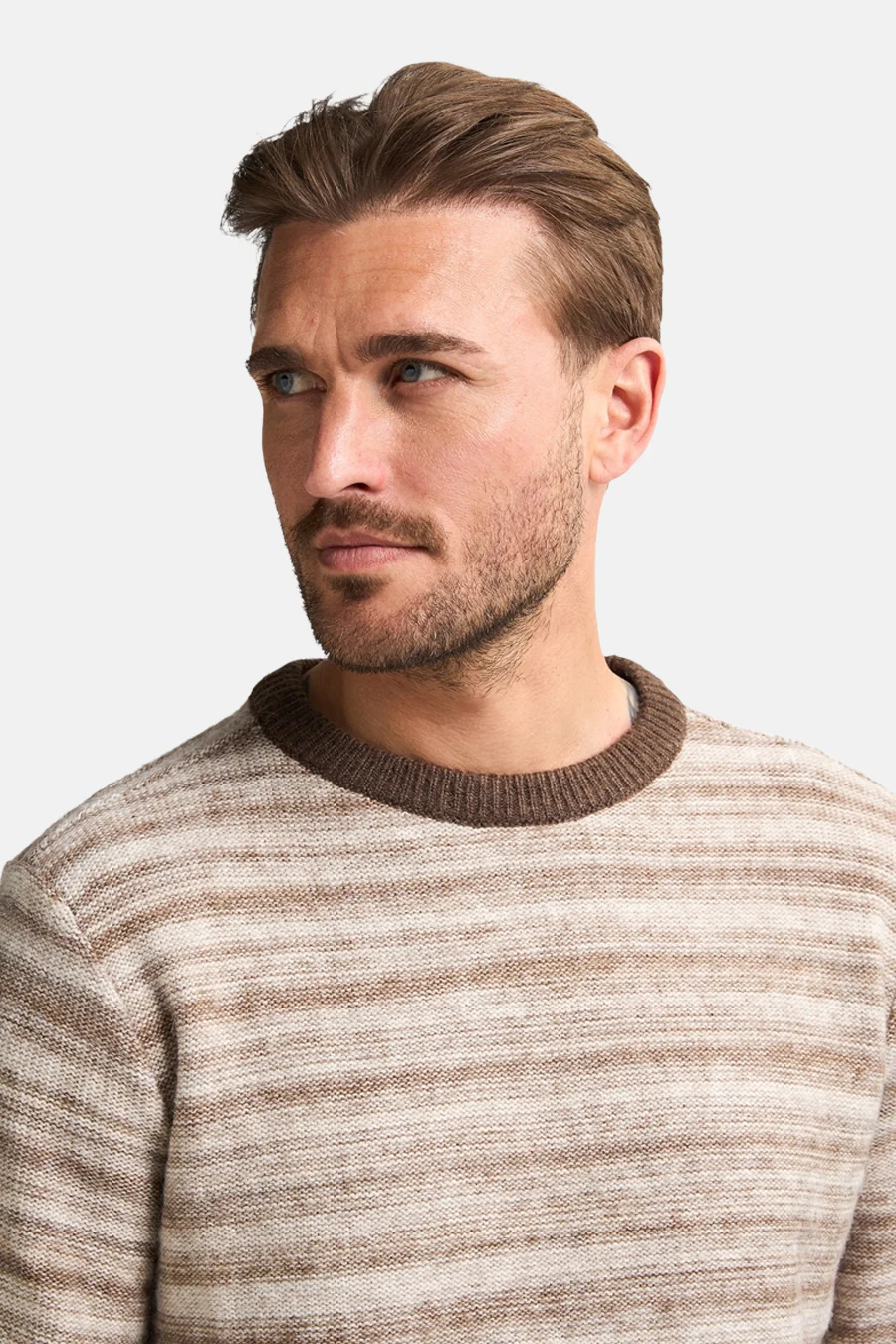 Pull met ronde hals - beige - Image 7