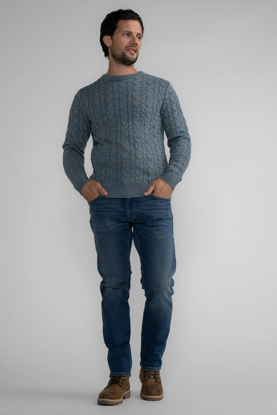 Pull met ronde hals - blauw - Image 2