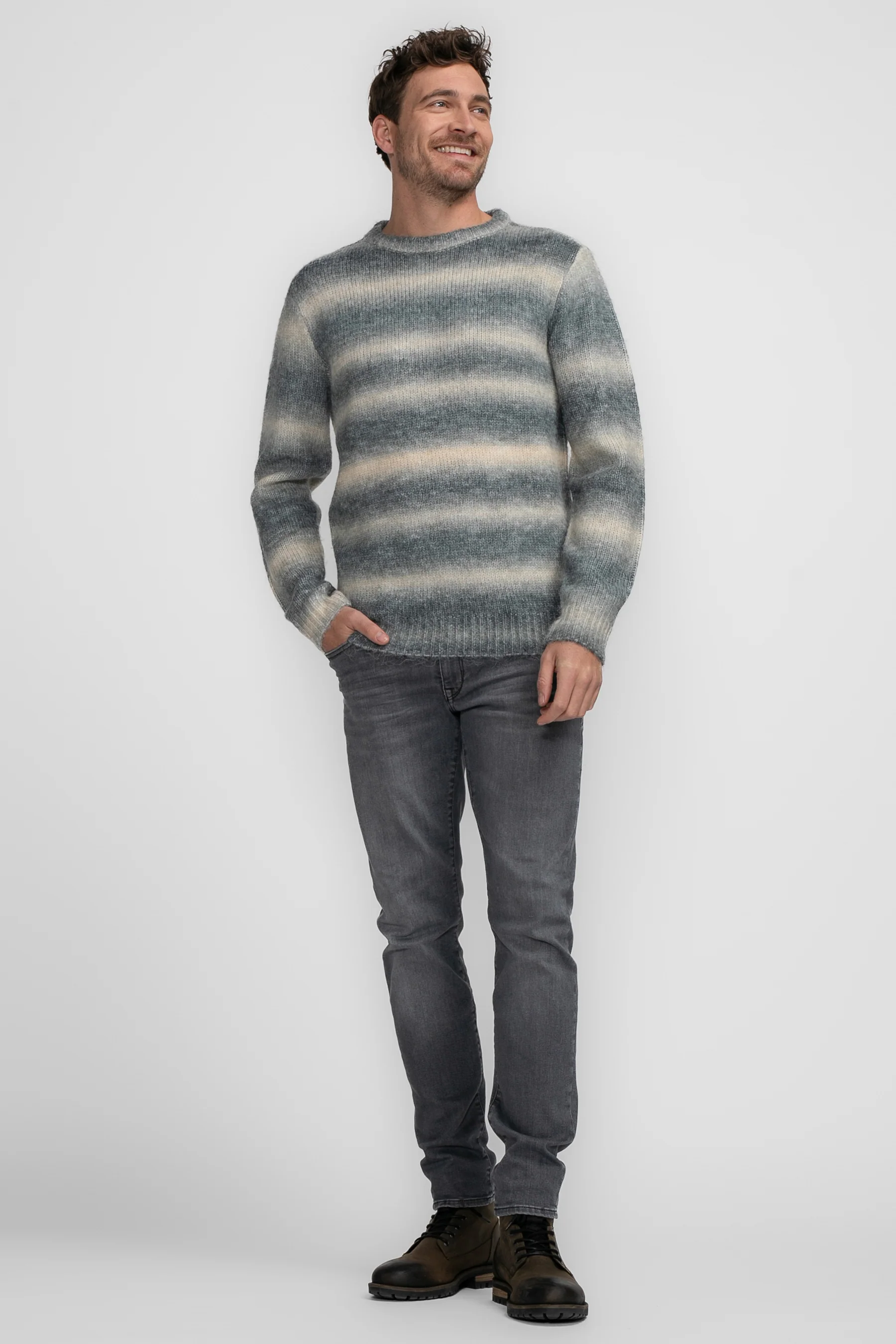 Pull met ronde hals - blauw - Image 2