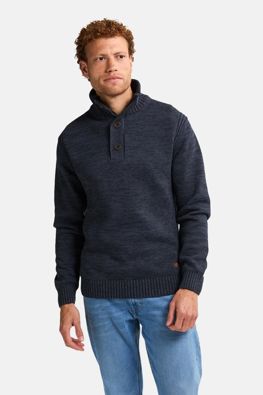 Pull met ronde hals - blauw