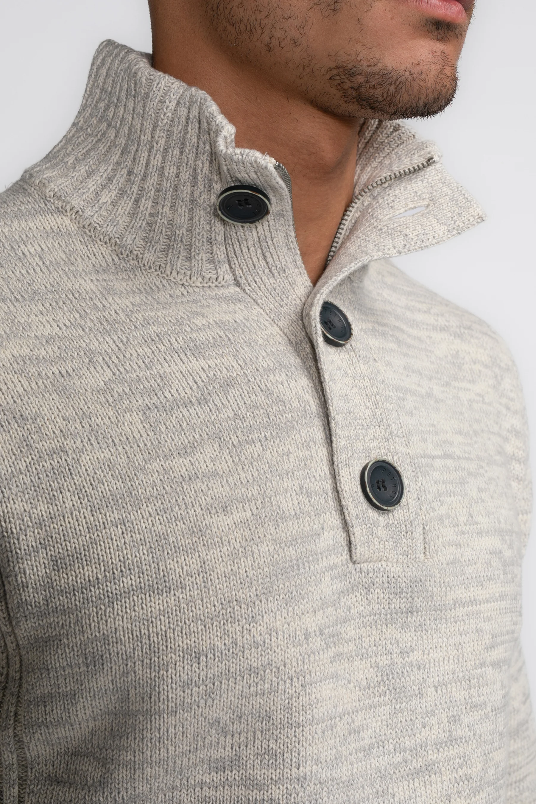 Pull met ronde hals - ecru - Image 5