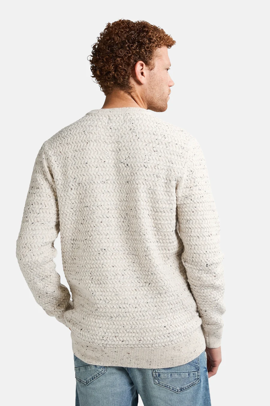 Pull met ronde hals - ecru - Image 5