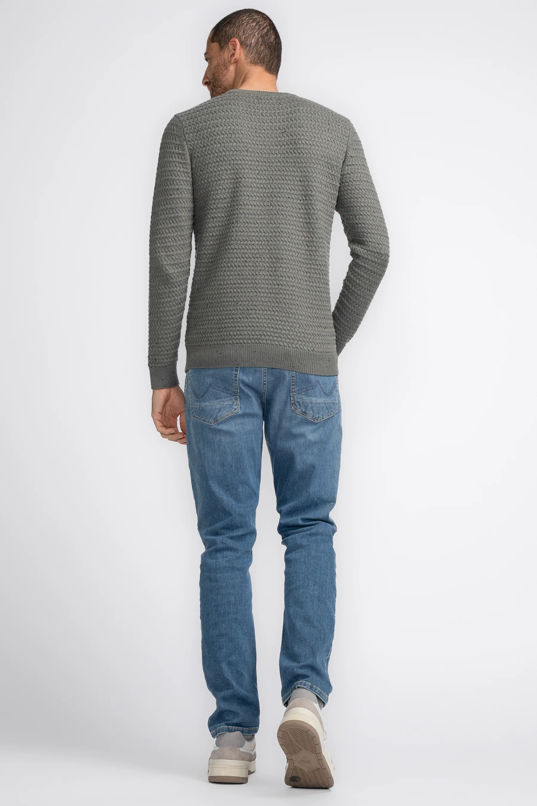 Pull met ronde hals - groen - Image 3