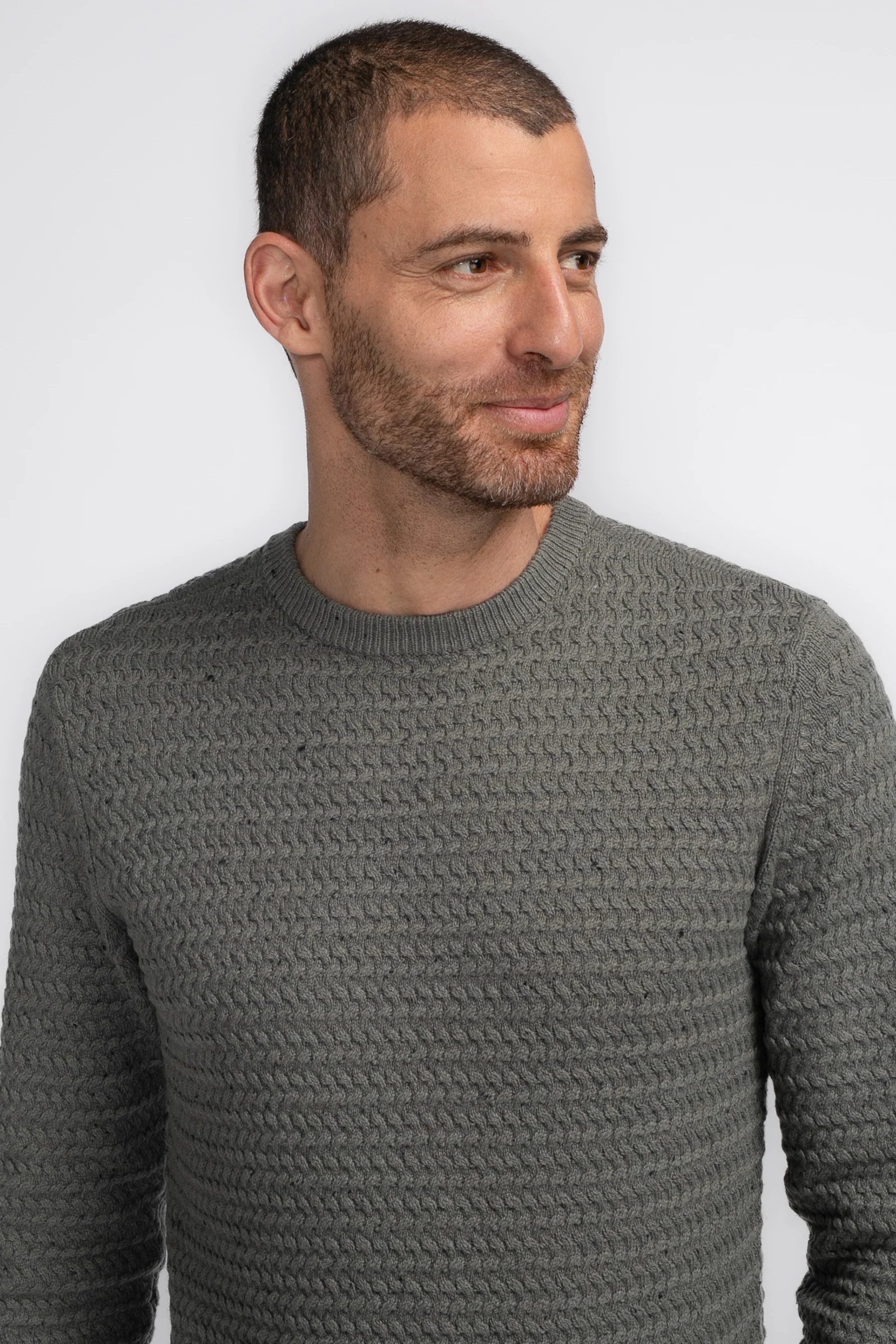 Pull met ronde hals - groen - Image 4