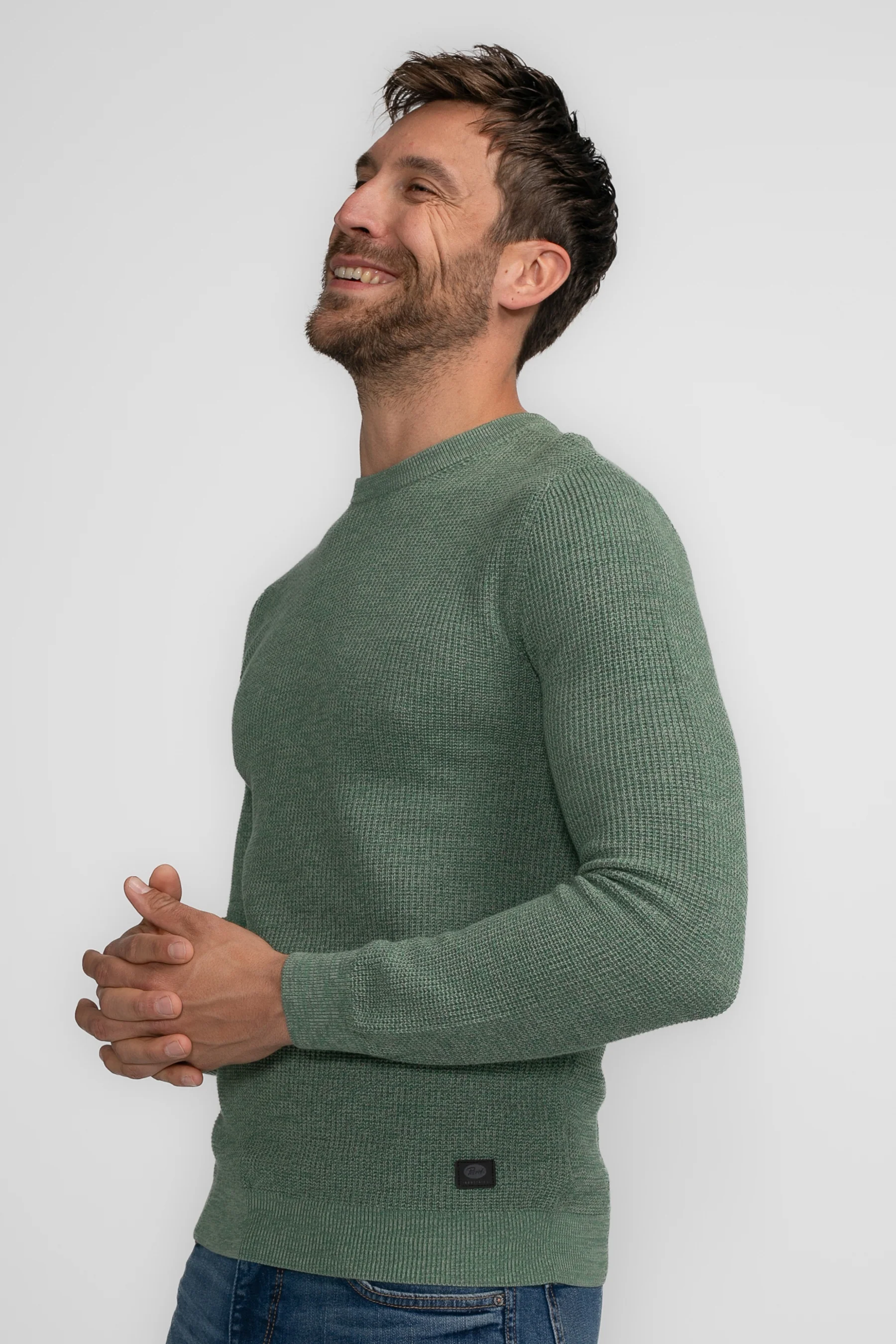 Pull met ronde hals - groen