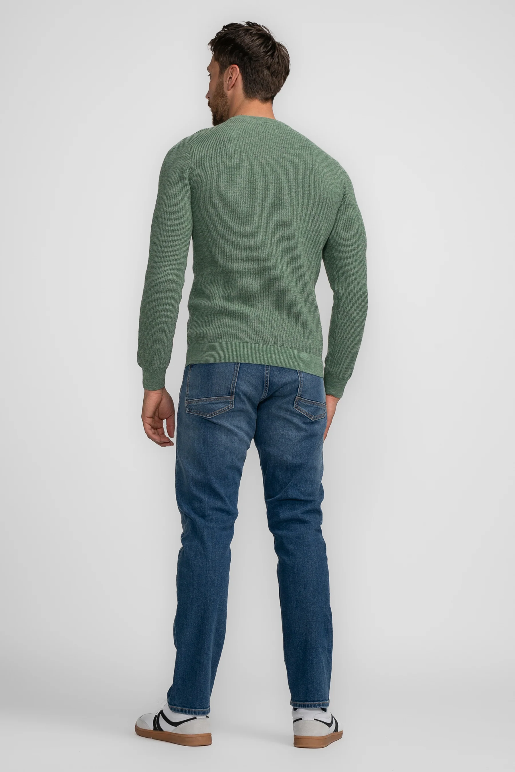 Pull met ronde hals - groen - Image 3