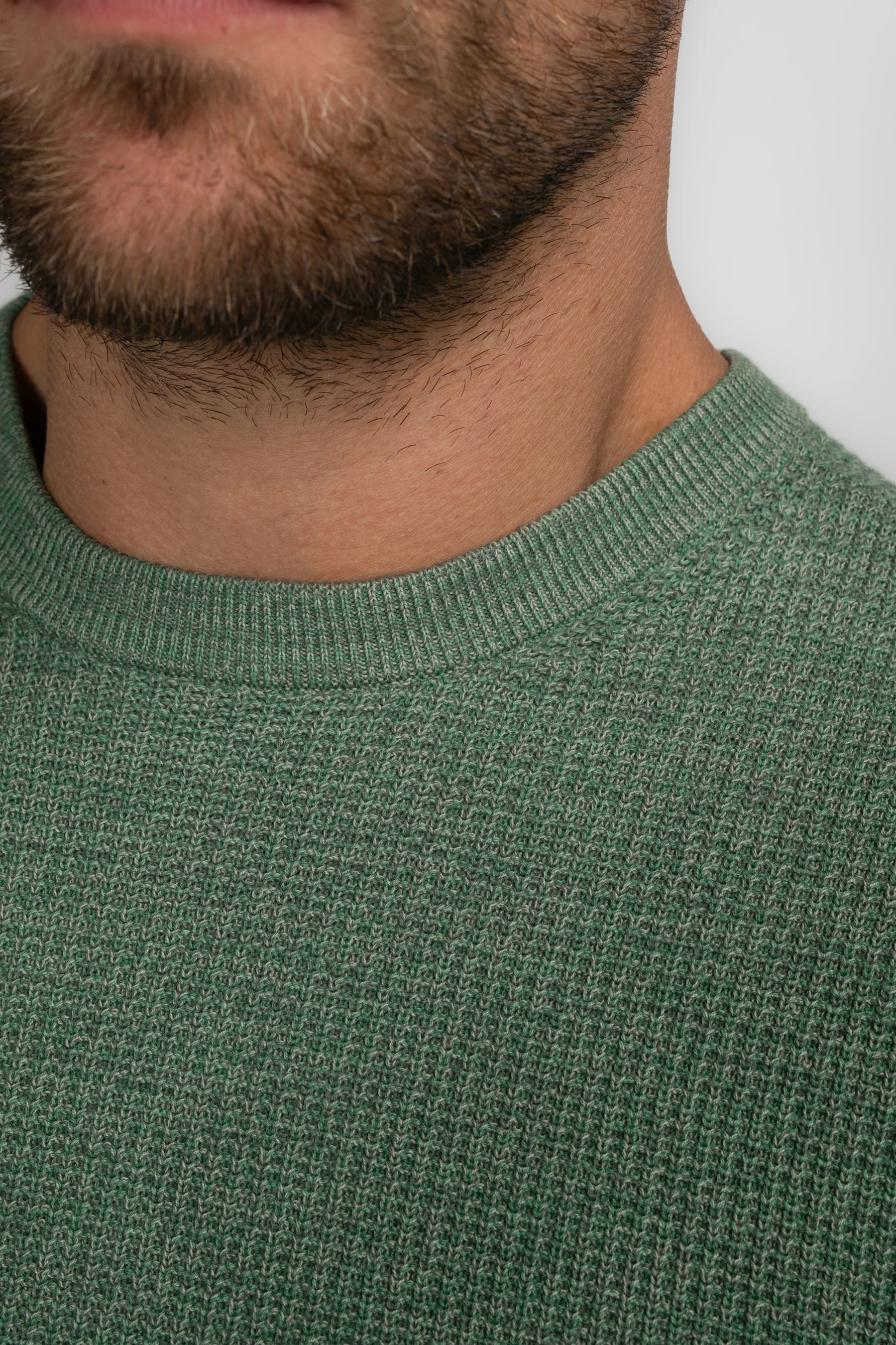 Pull met ronde hals - groen - Image 4