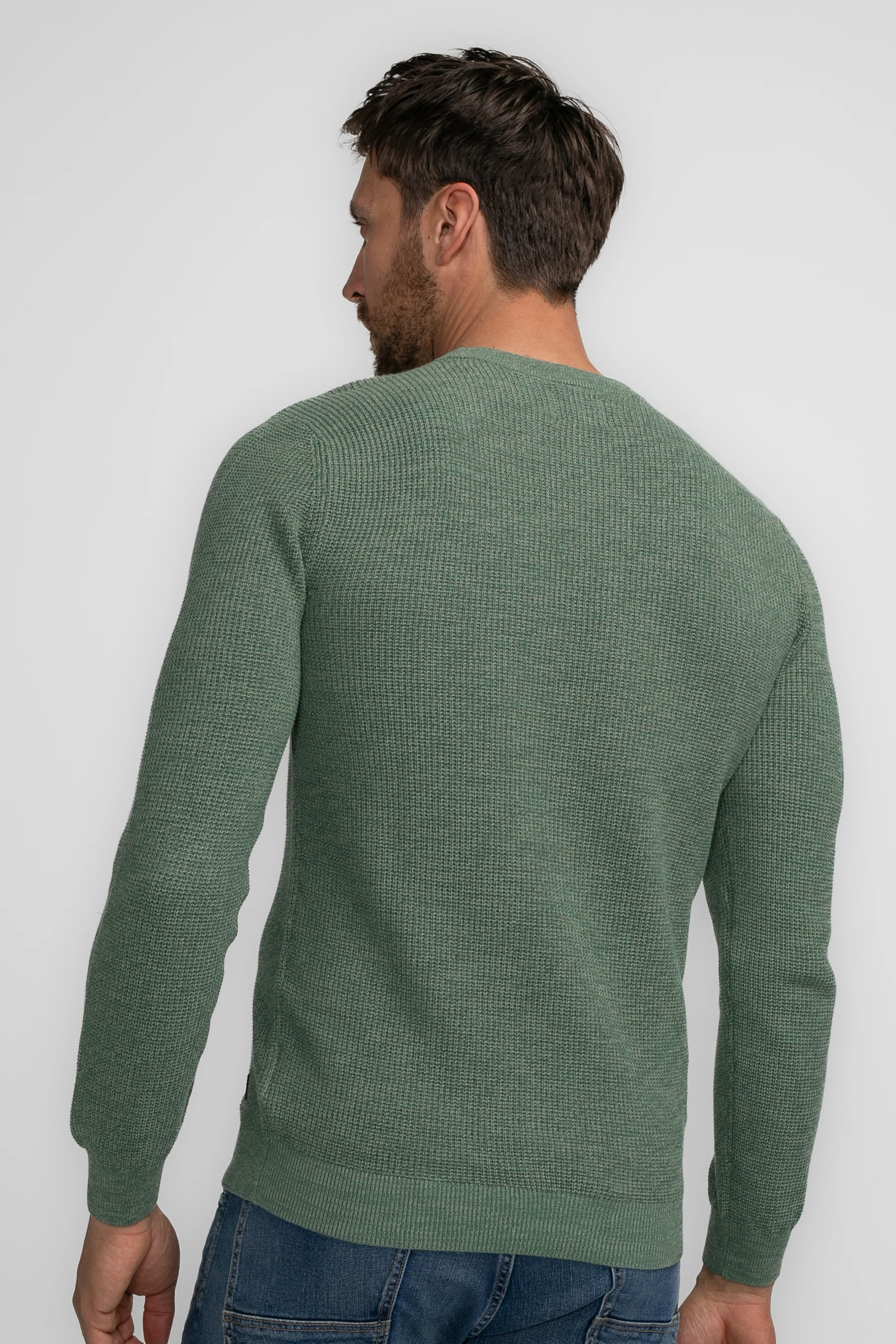 Pull met ronde hals - groen - Image 9