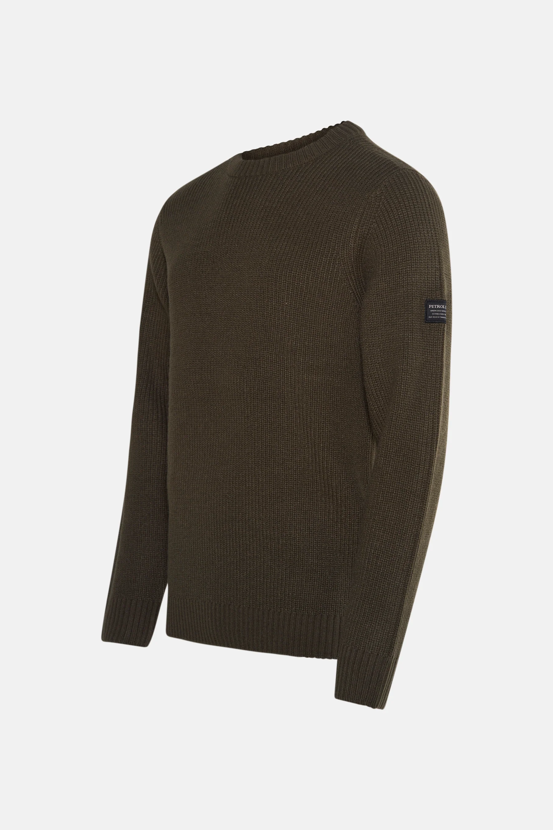 Pull met ronde hals - Kaki - Image 2