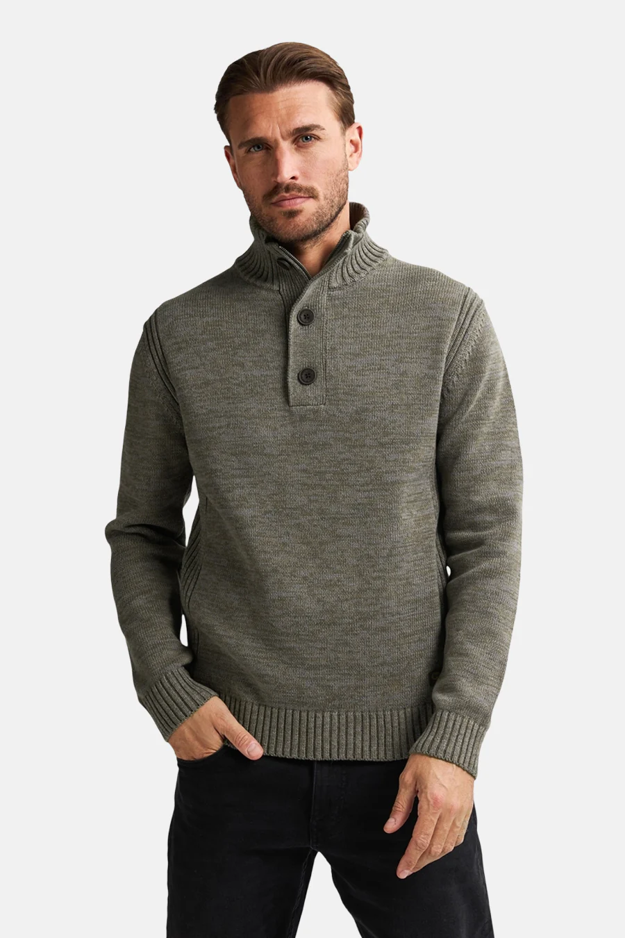 Pull met ronde hals - groen - Image 5