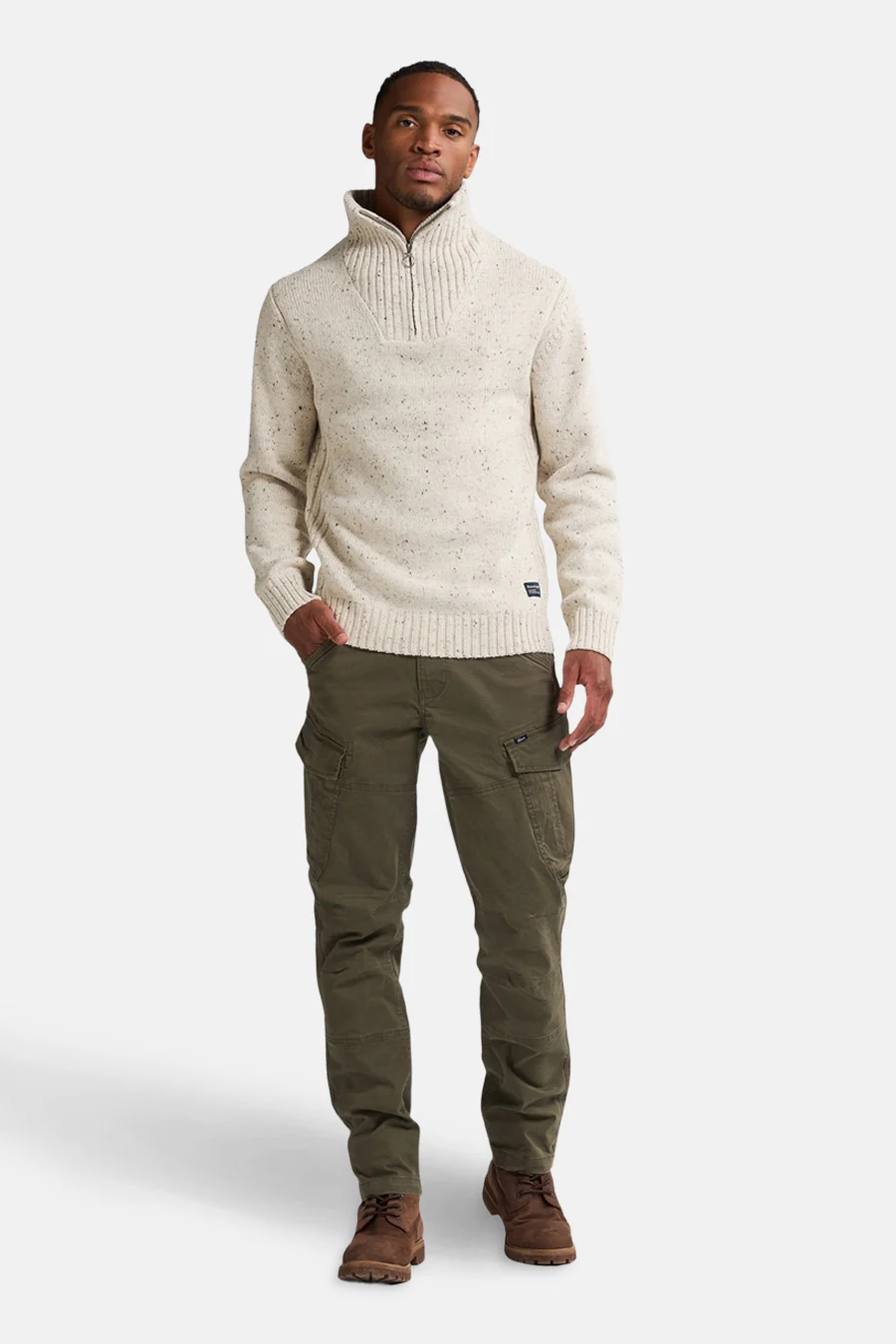 Pull met ronde hals - ecru - Image 2