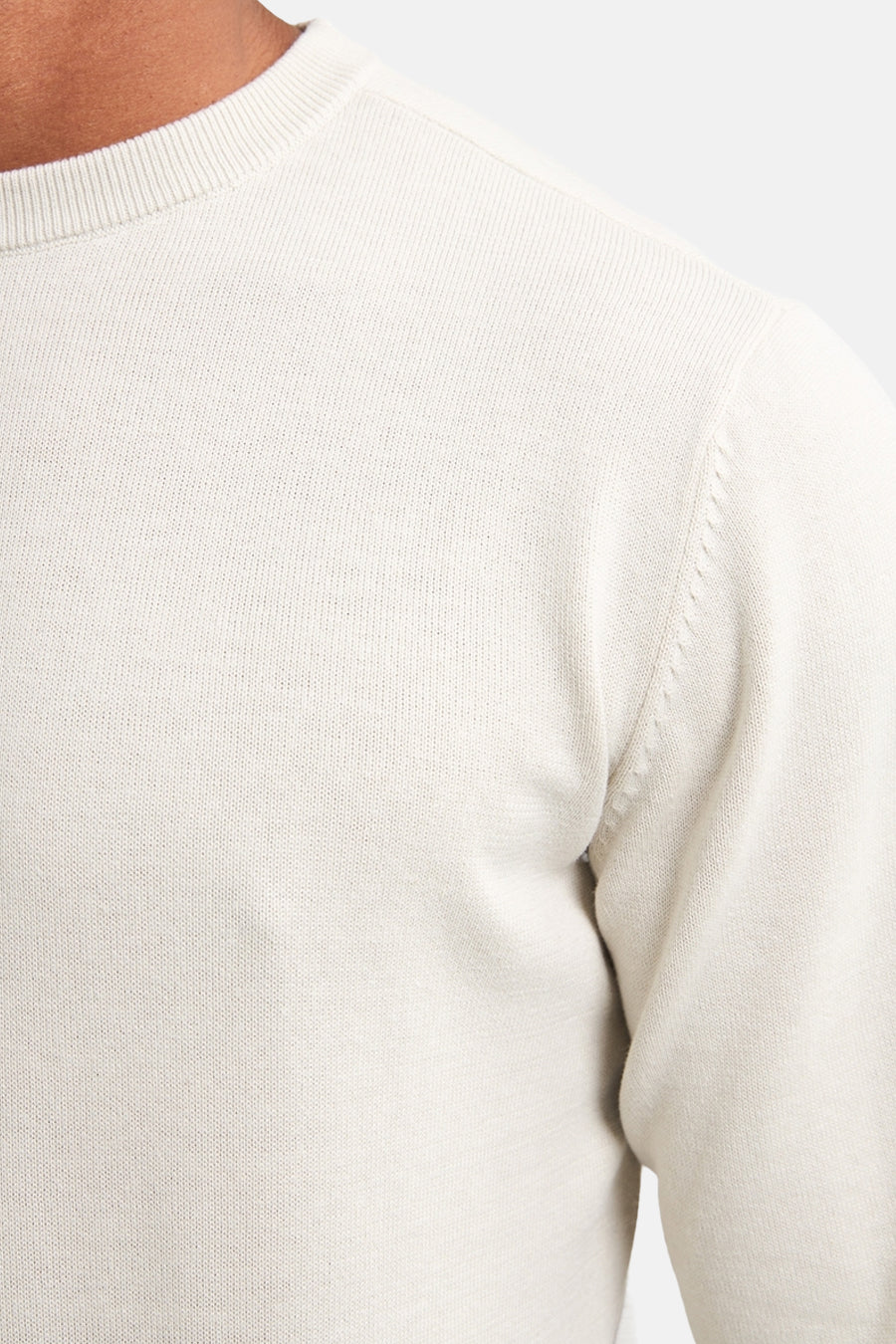 Pull met ronde hals - ecru - Image 6