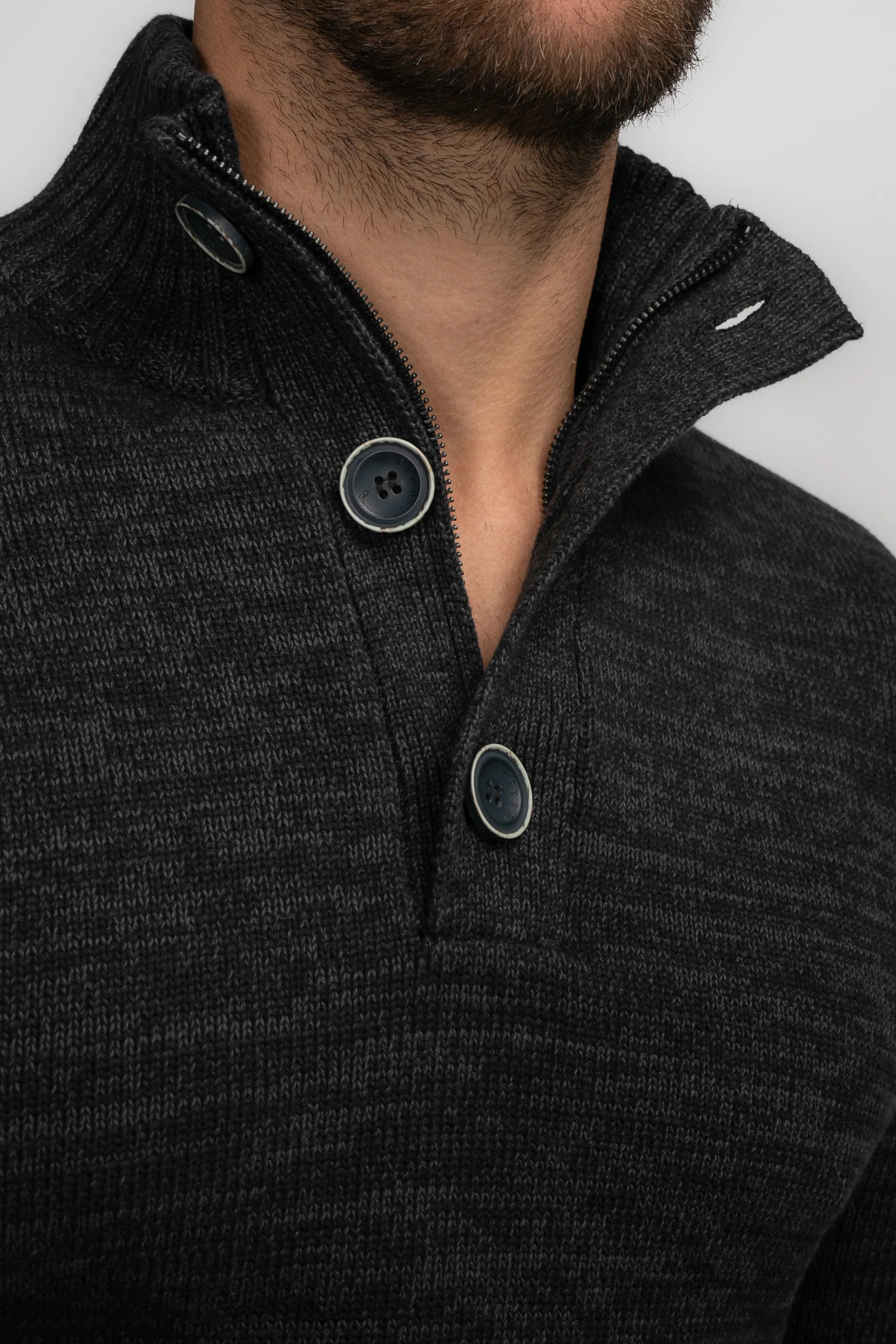 Pull met ronde hals - zwart - Image 5