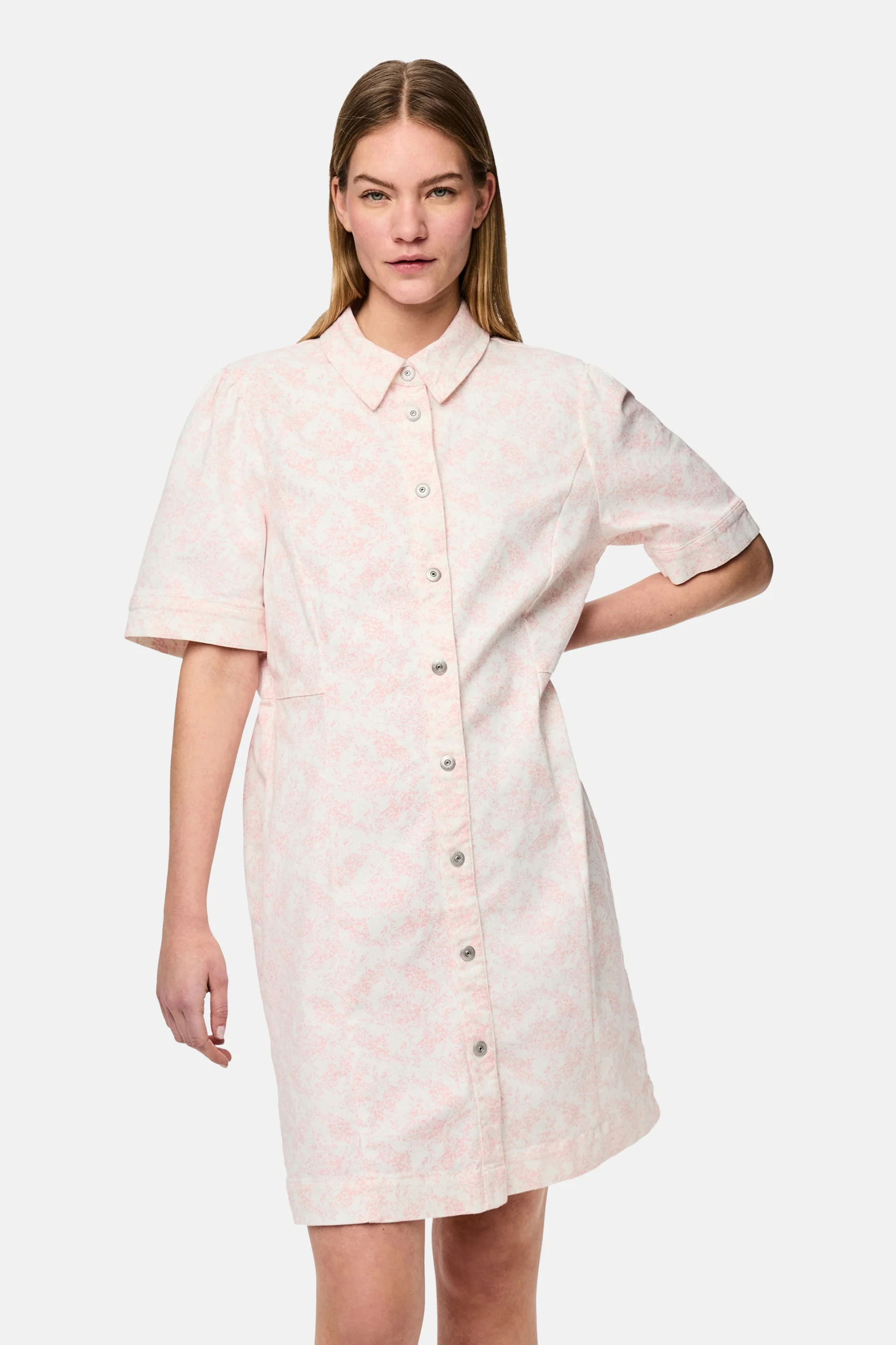 Kleedje met korte mouwen - Roze