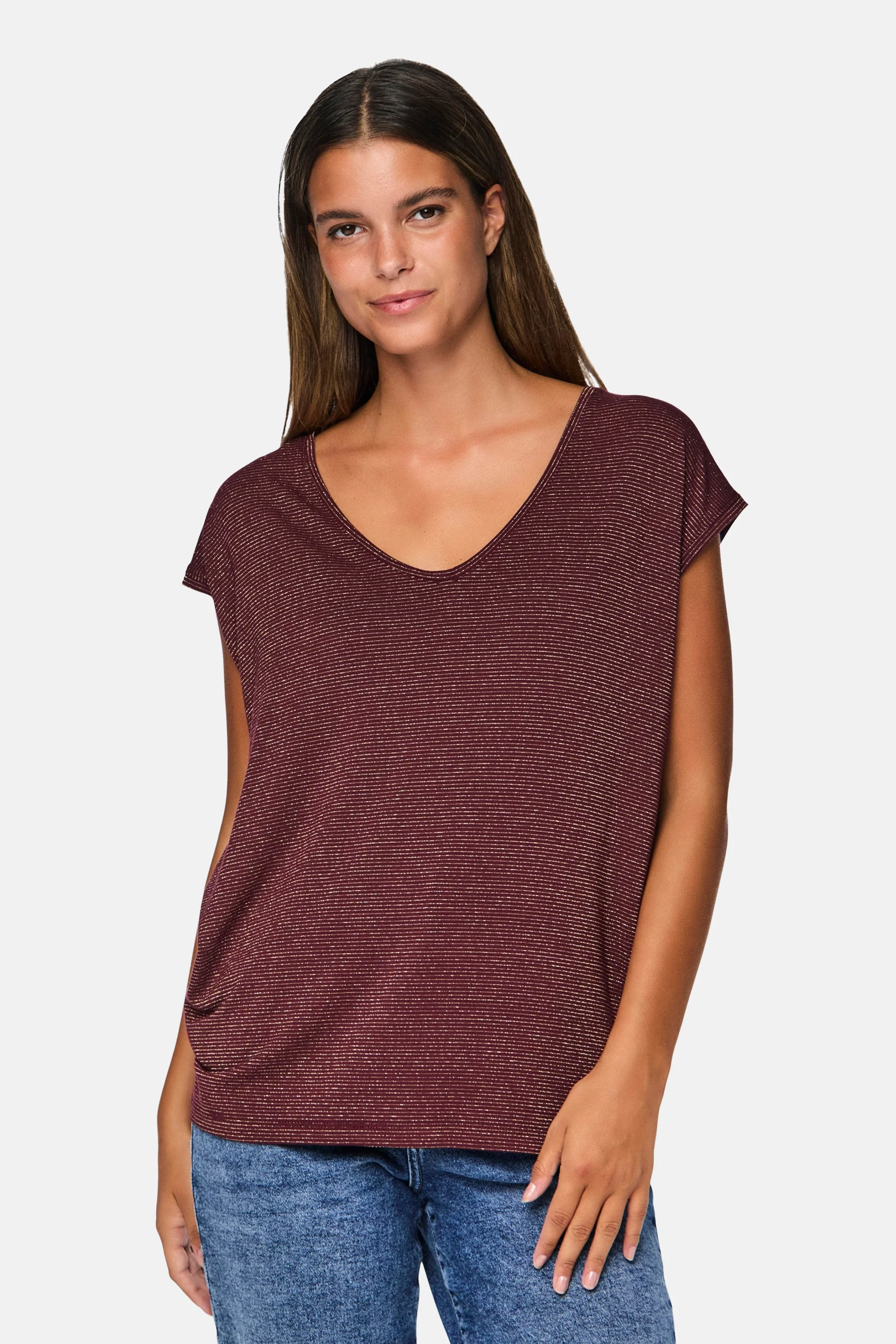 T-shirt met korte mouwen - Bordeaux