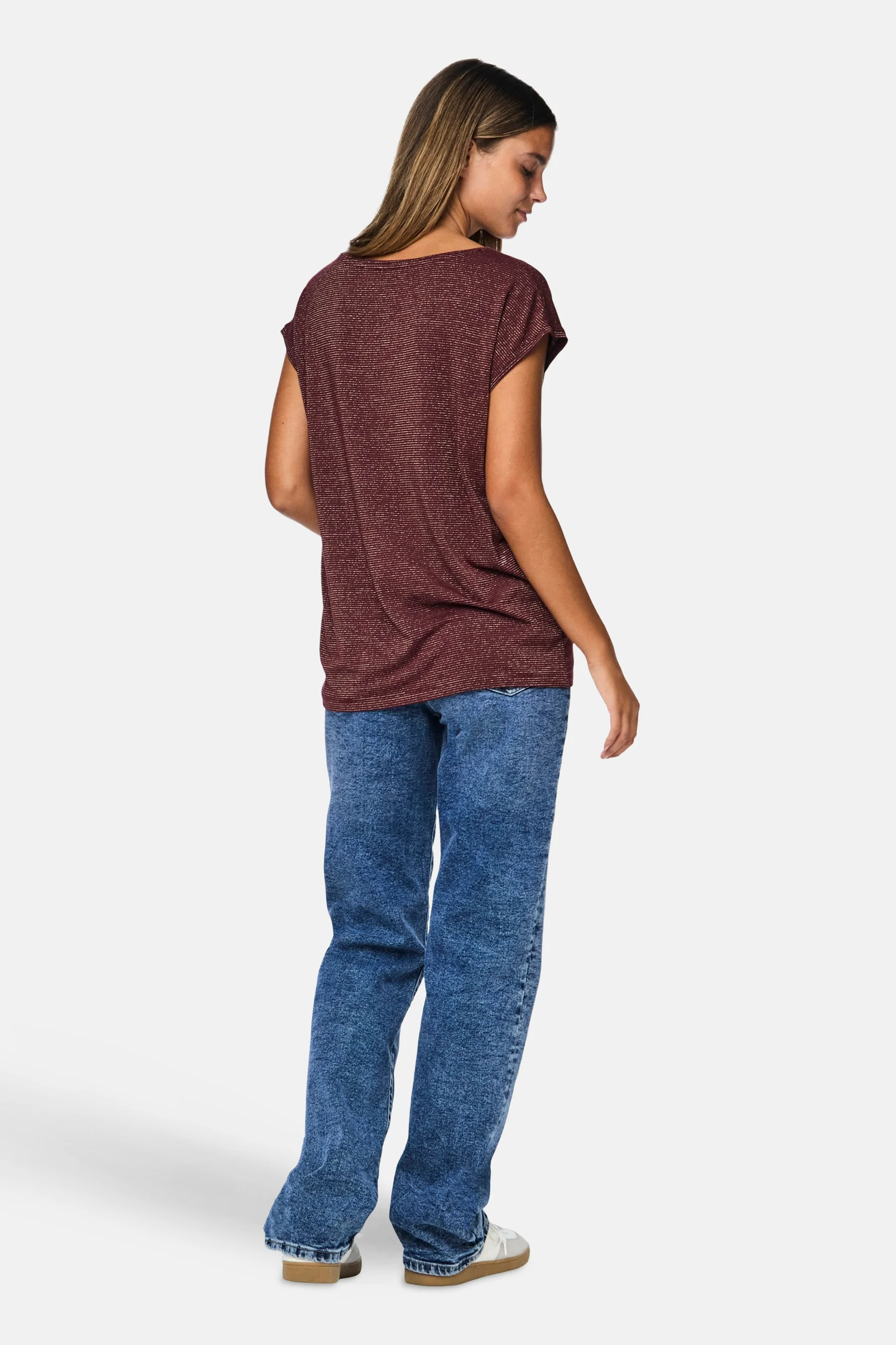 T-shirt met korte mouwen - Bordeaux - Image 3