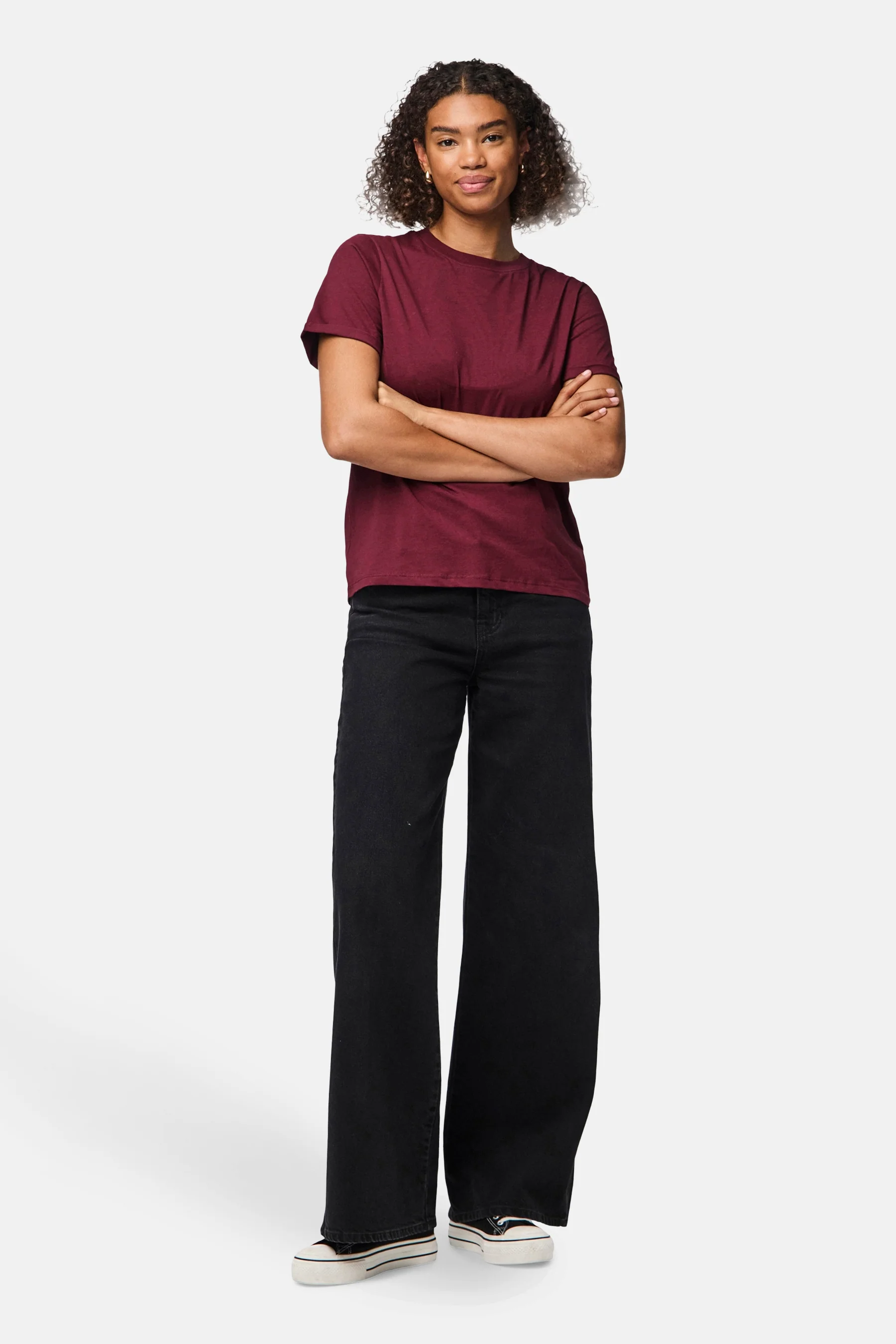 T-shirt met korte mouwen - Bordeaux - Image 2