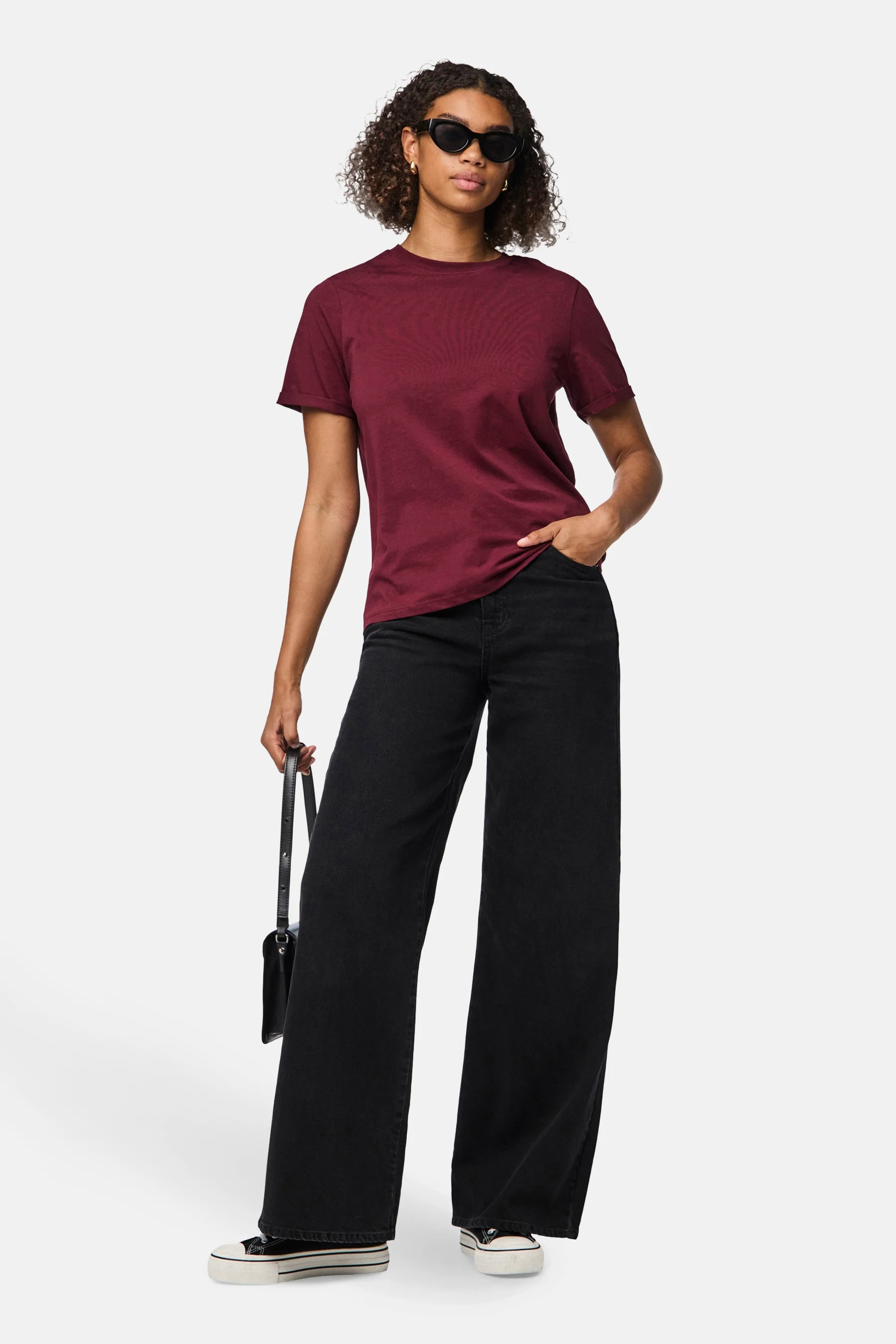 T-shirt met korte mouwen - Bordeaux - Image 4