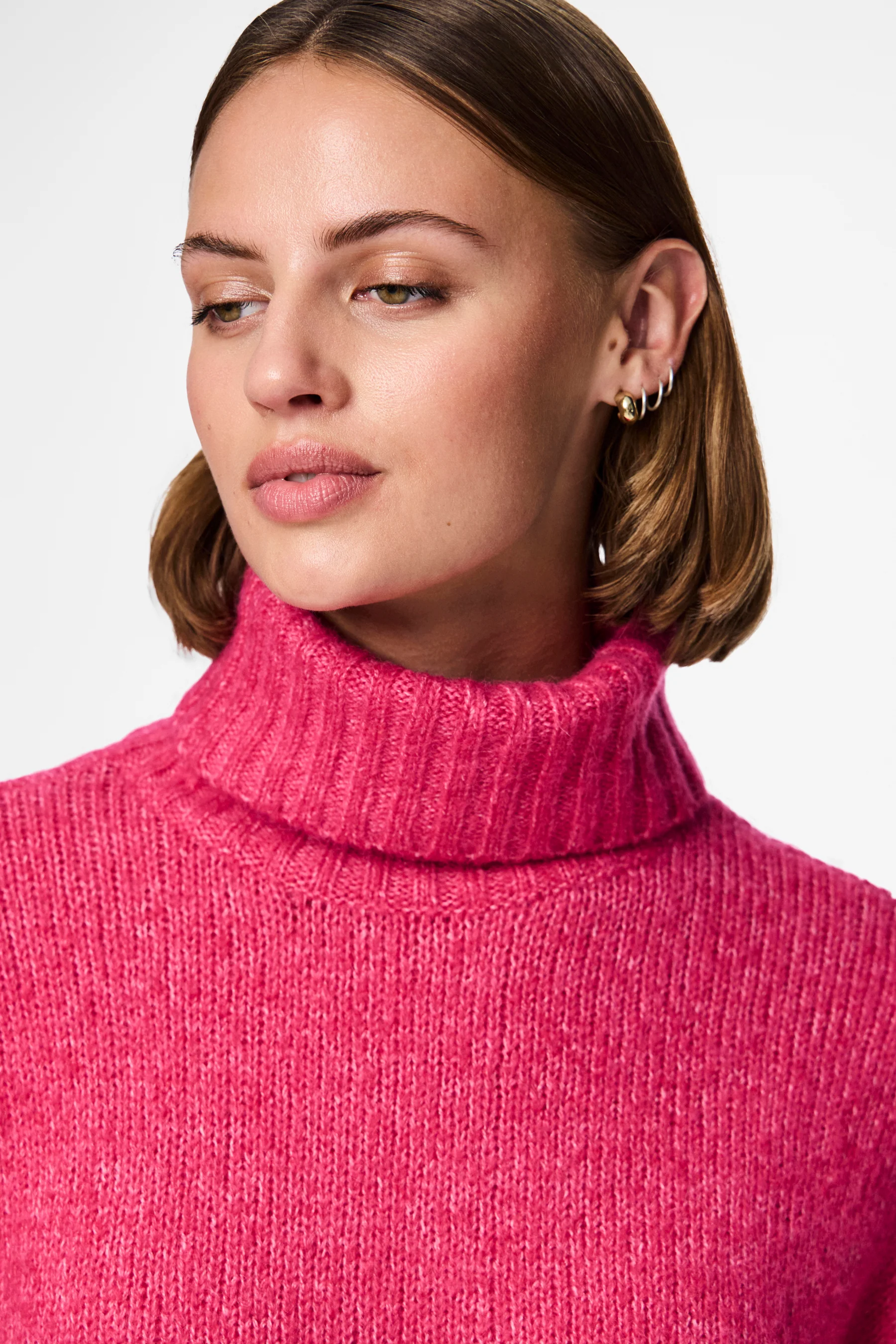 Pull met rolkraag - roze - Image 4