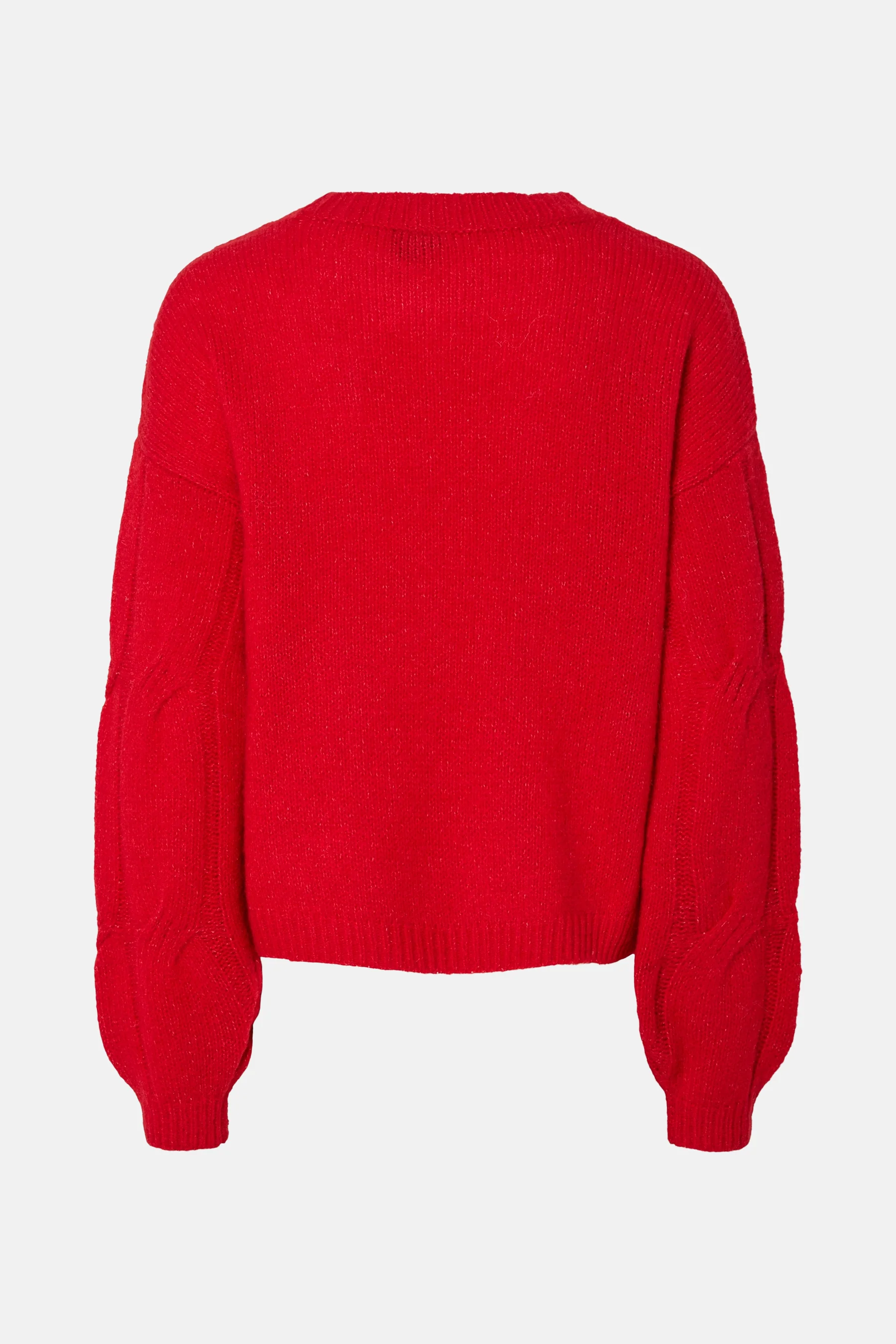Pull met ronde hals - rood - Image 2
