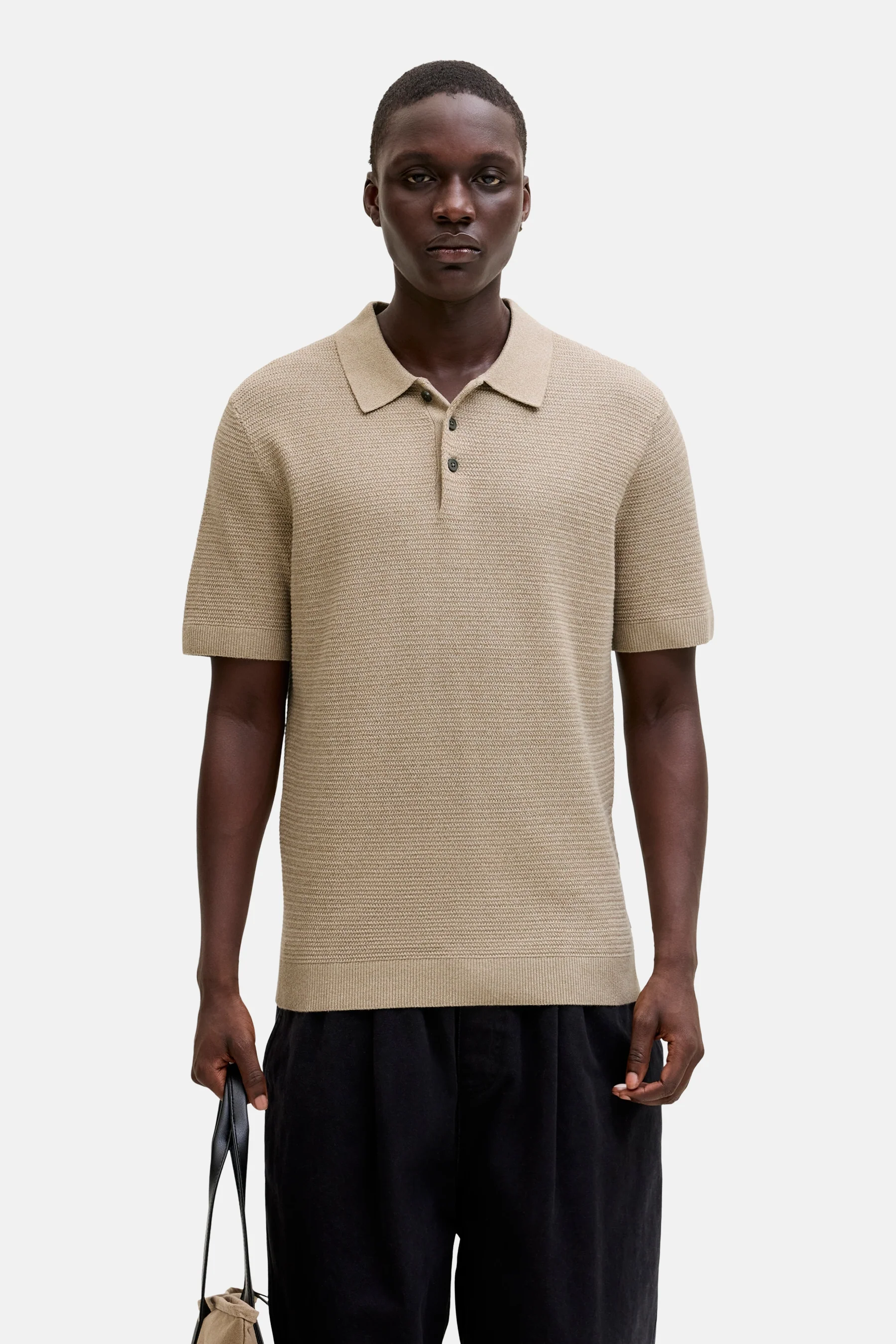 Polo met korte mouwen - Beige