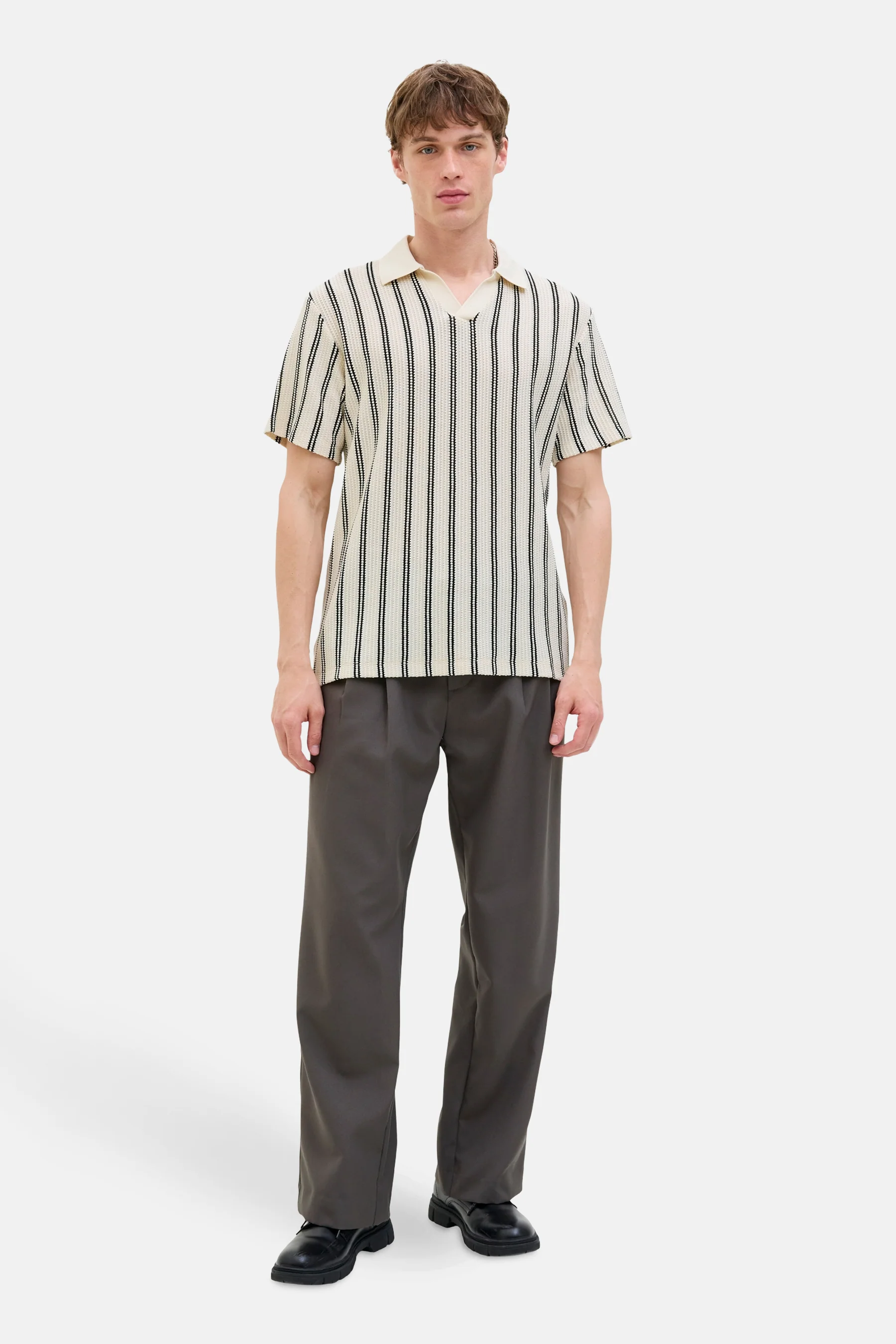 Polo met korte mouwen - Beige - Image 2