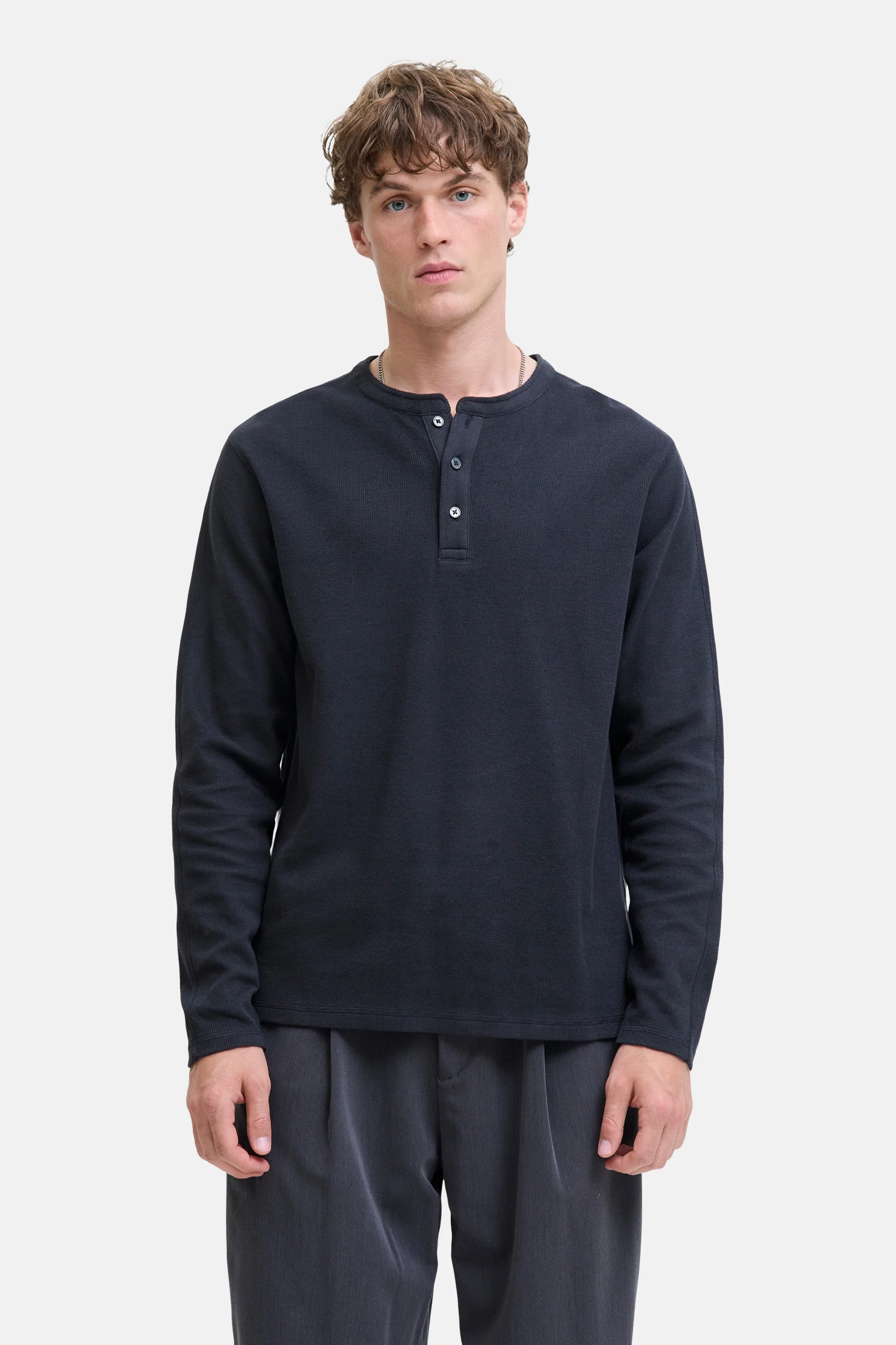 T-shirt met lange mouwen - Donkerblauw