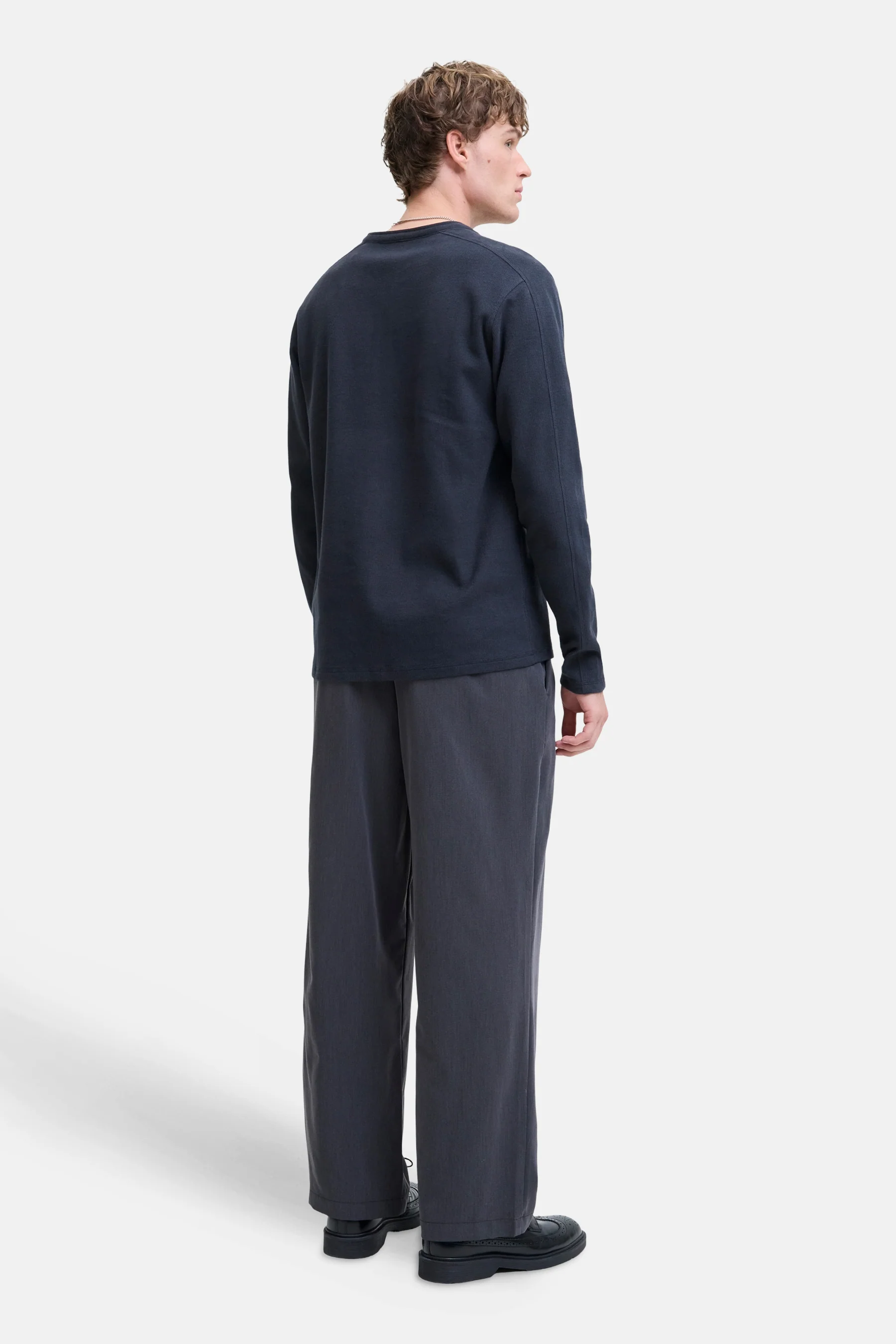 T-shirt met lange mouwen - Donkerblauw - Image 3
